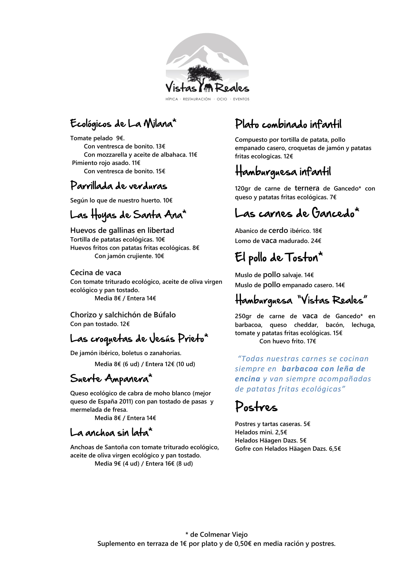  Menu Vistas Reales  