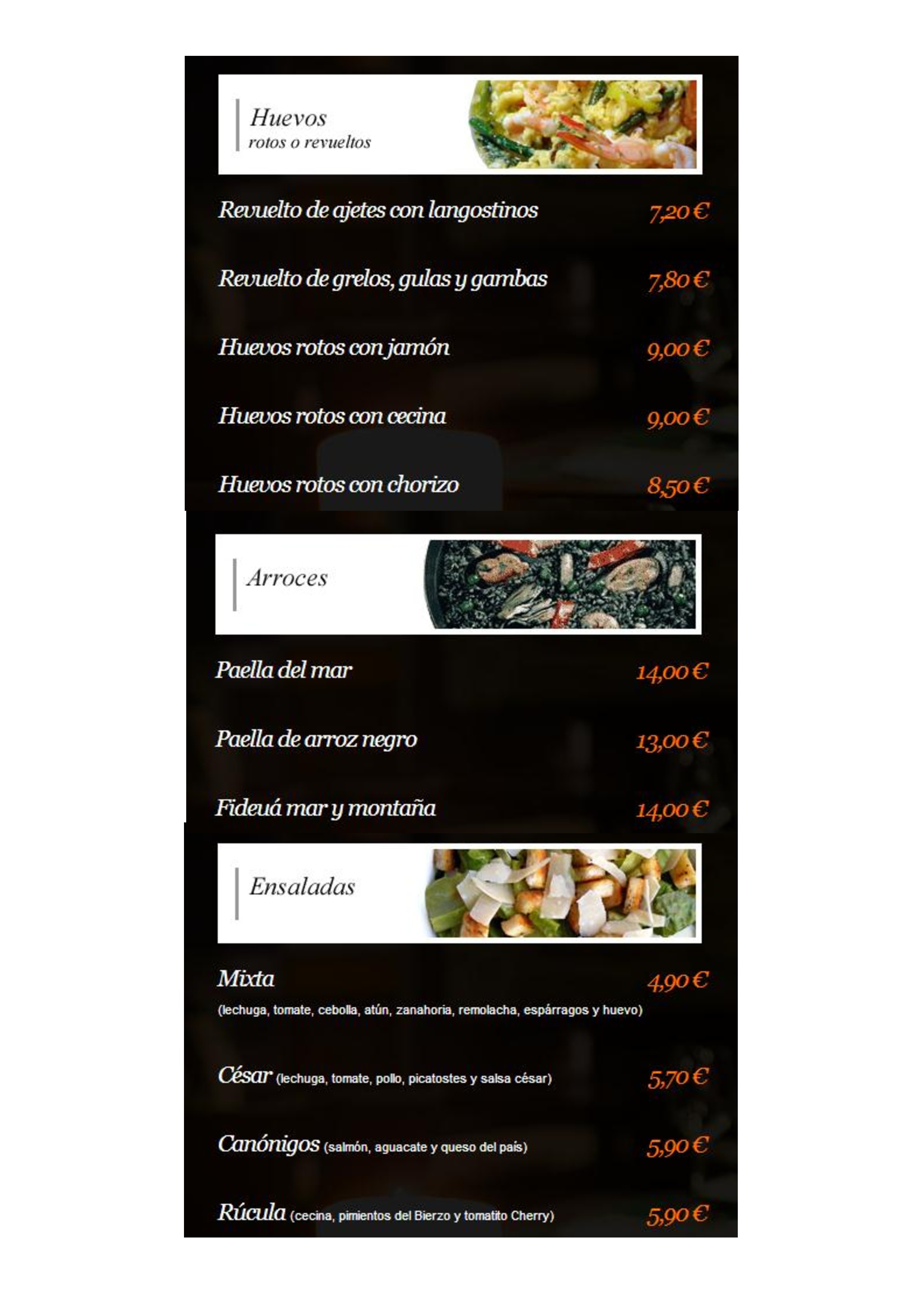  Menu Aroma  