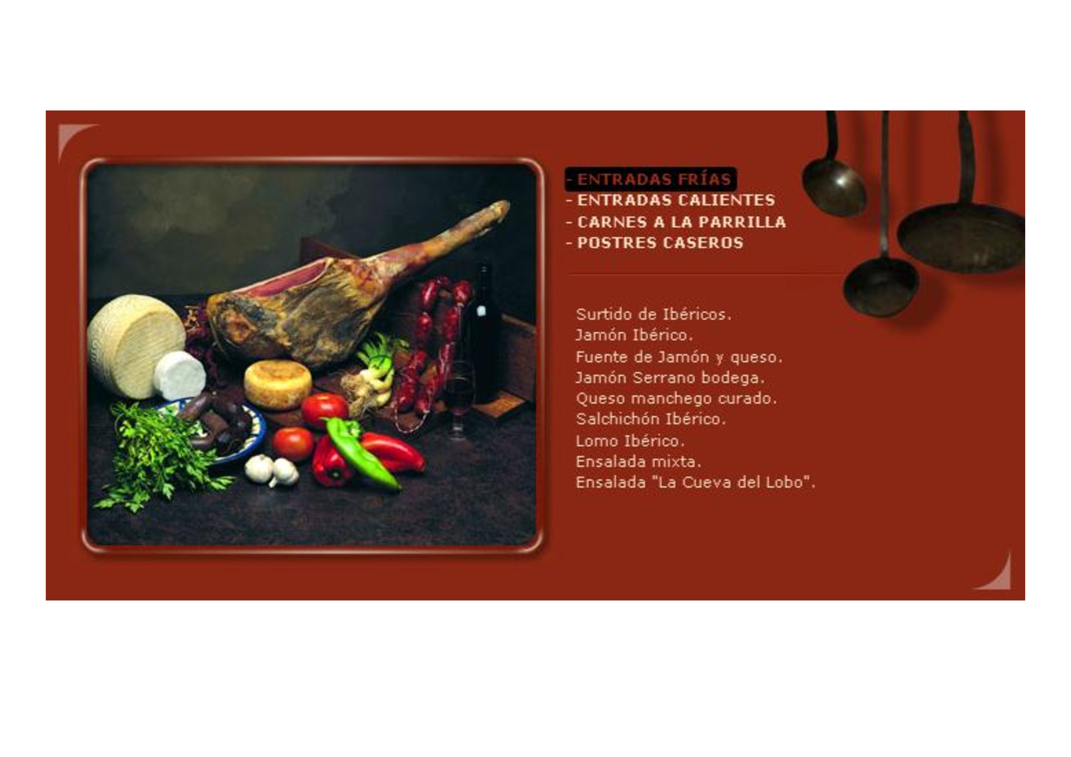  Menu La Cueva del Lobo  