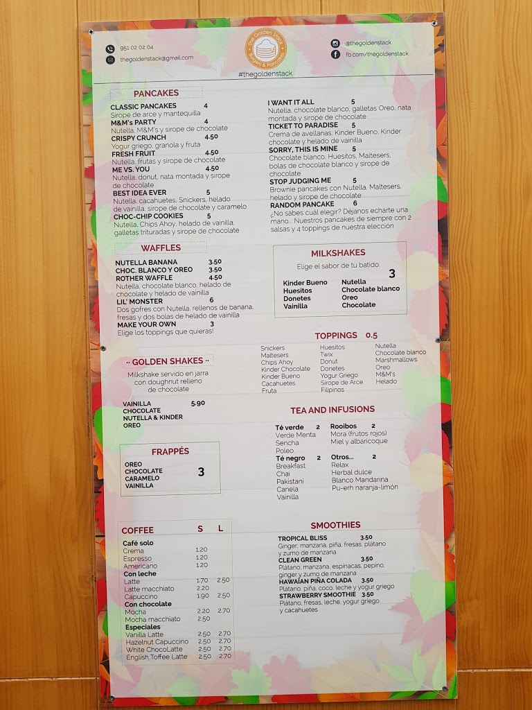  Menu The Golden Stack  