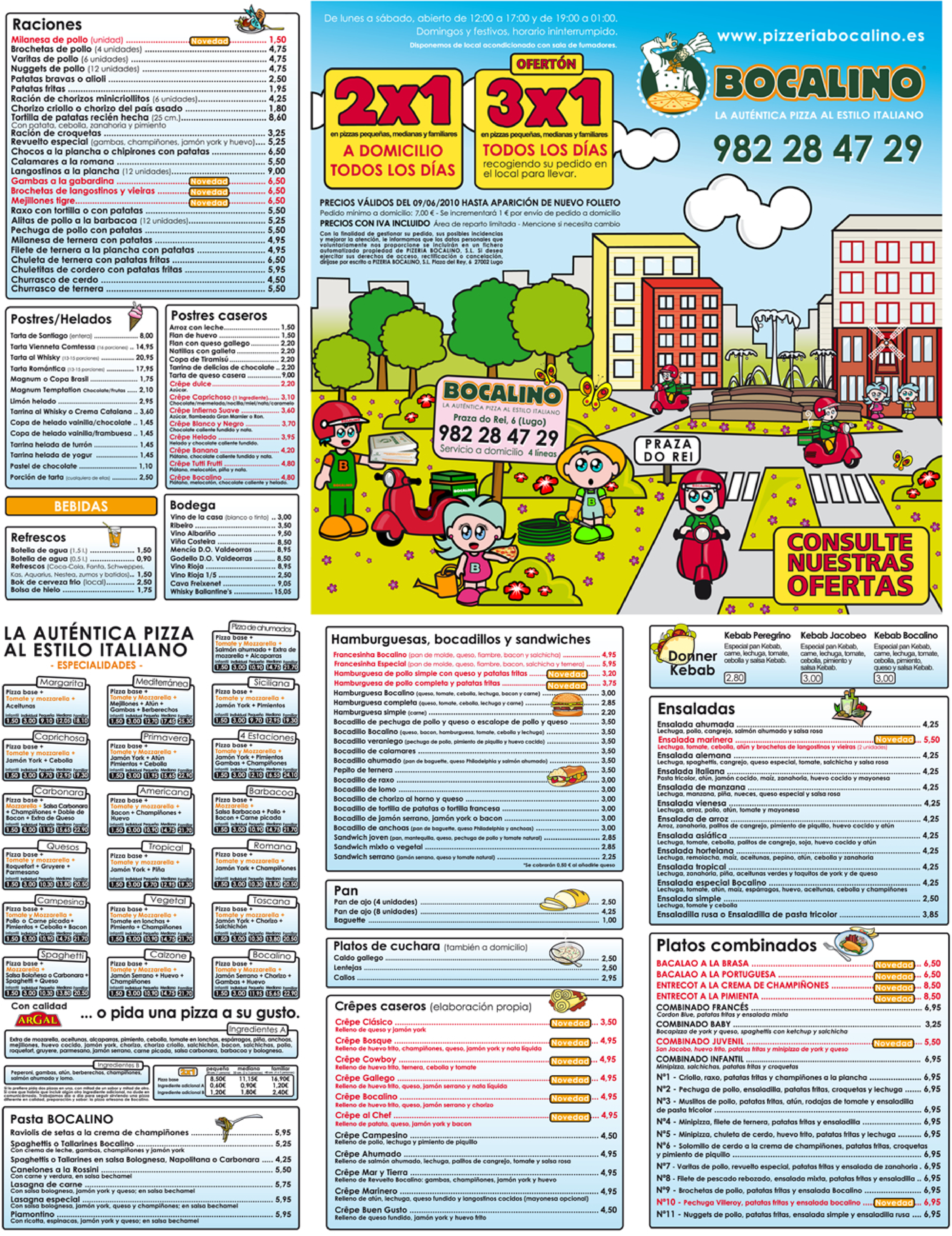  Menu Pizzeria Bocalino  