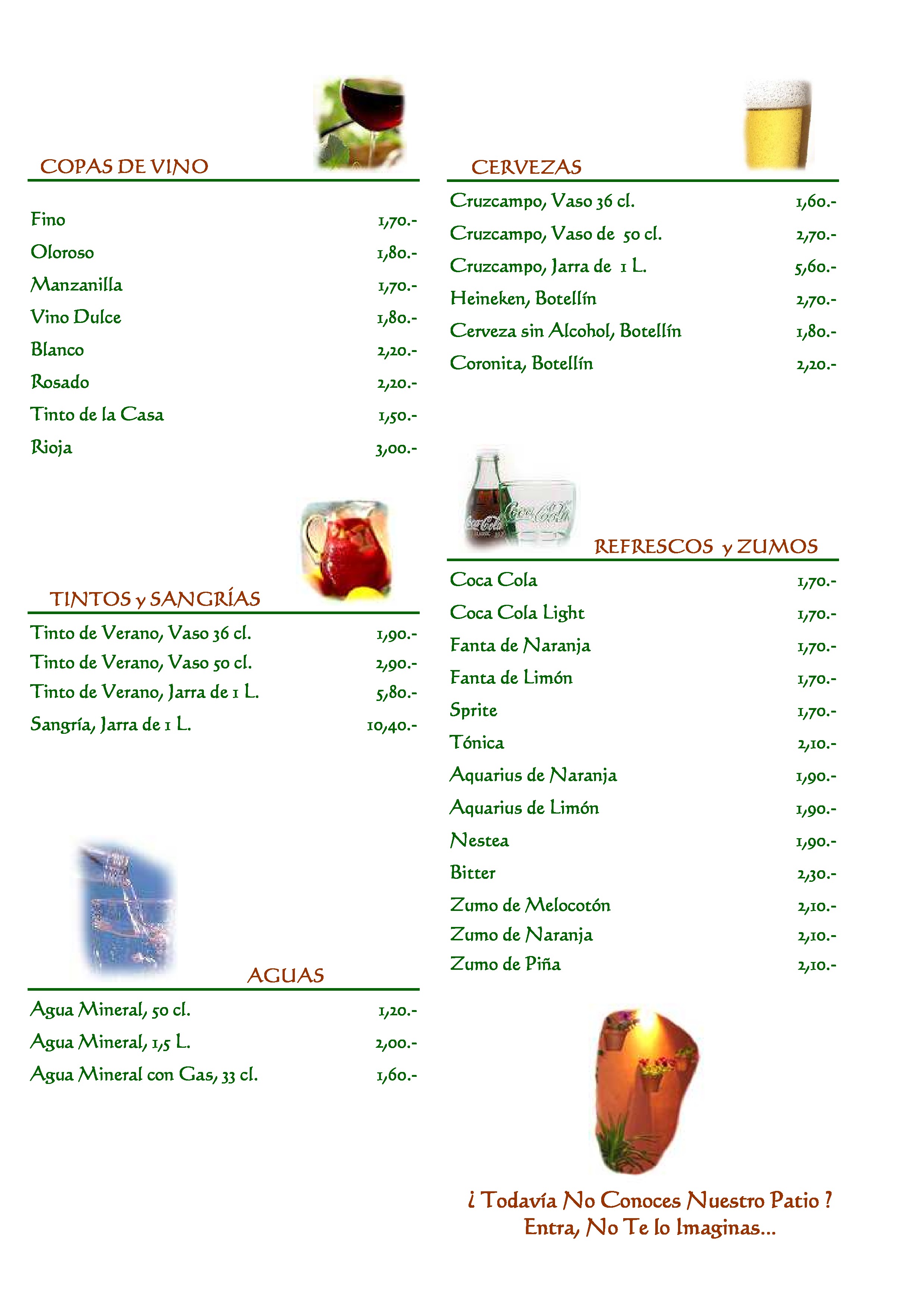  Menu El Trafalgar  