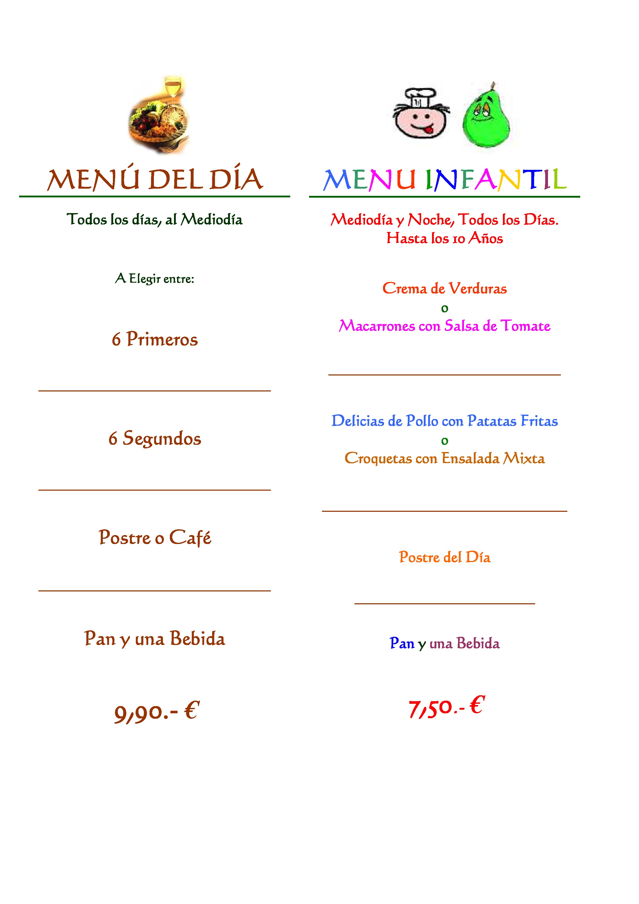  Menu El Trafalgar  