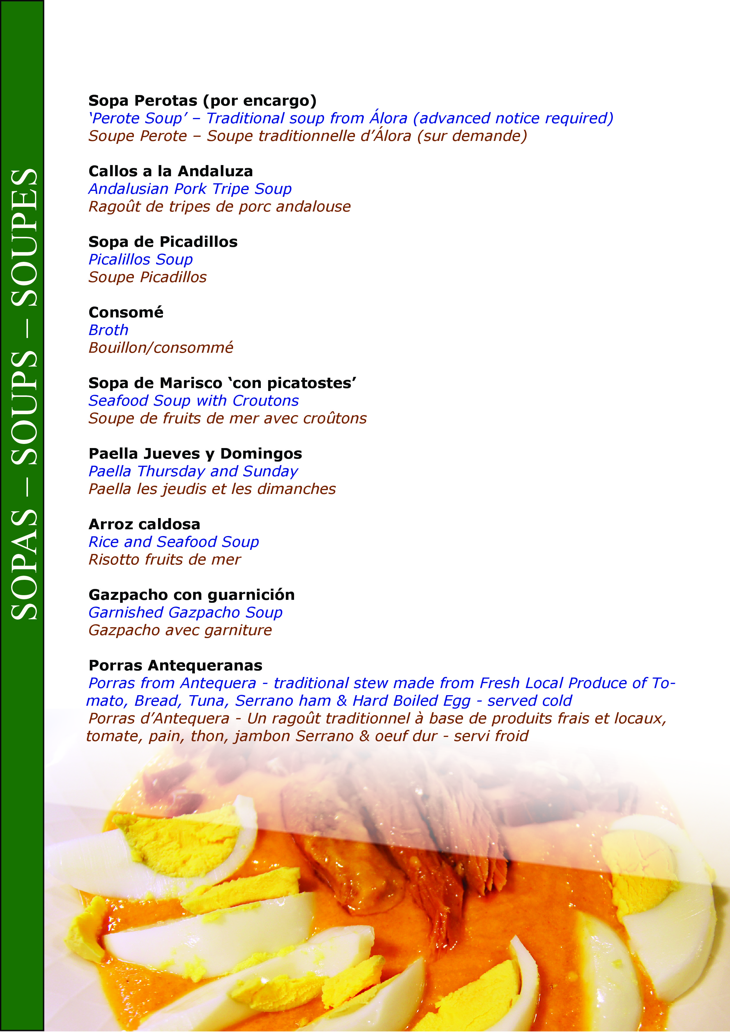  Menu Restaurante Sol Del Río  