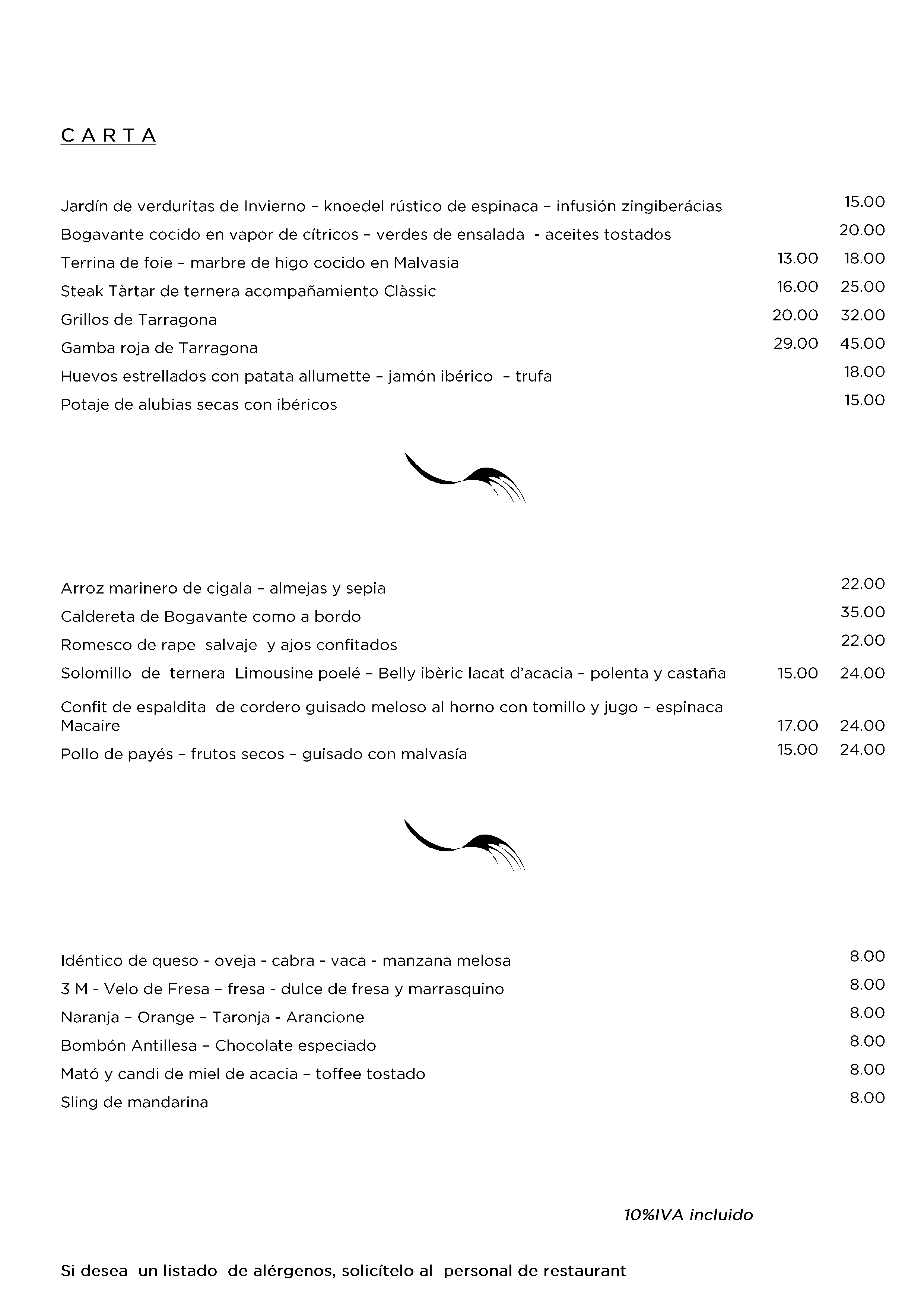  Menu Restaurante Bruixes de Burriac  