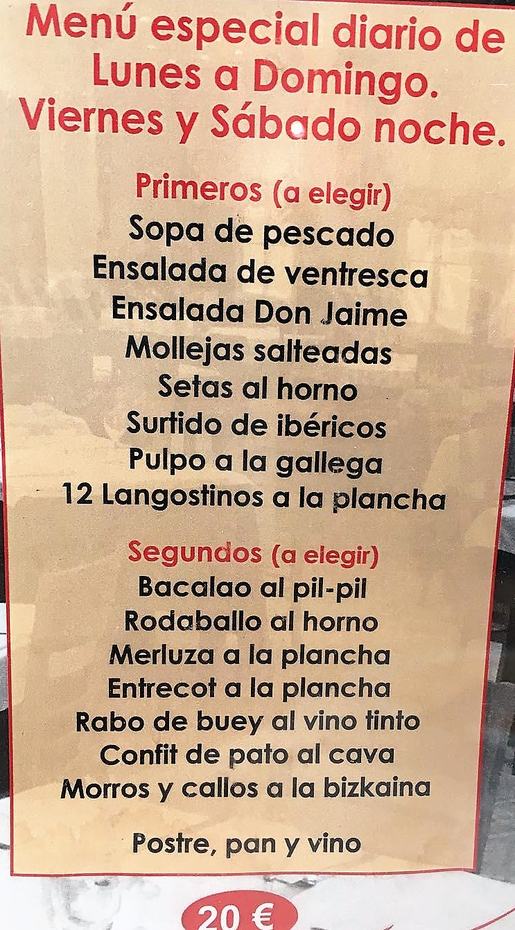  Menu Don Jaime  