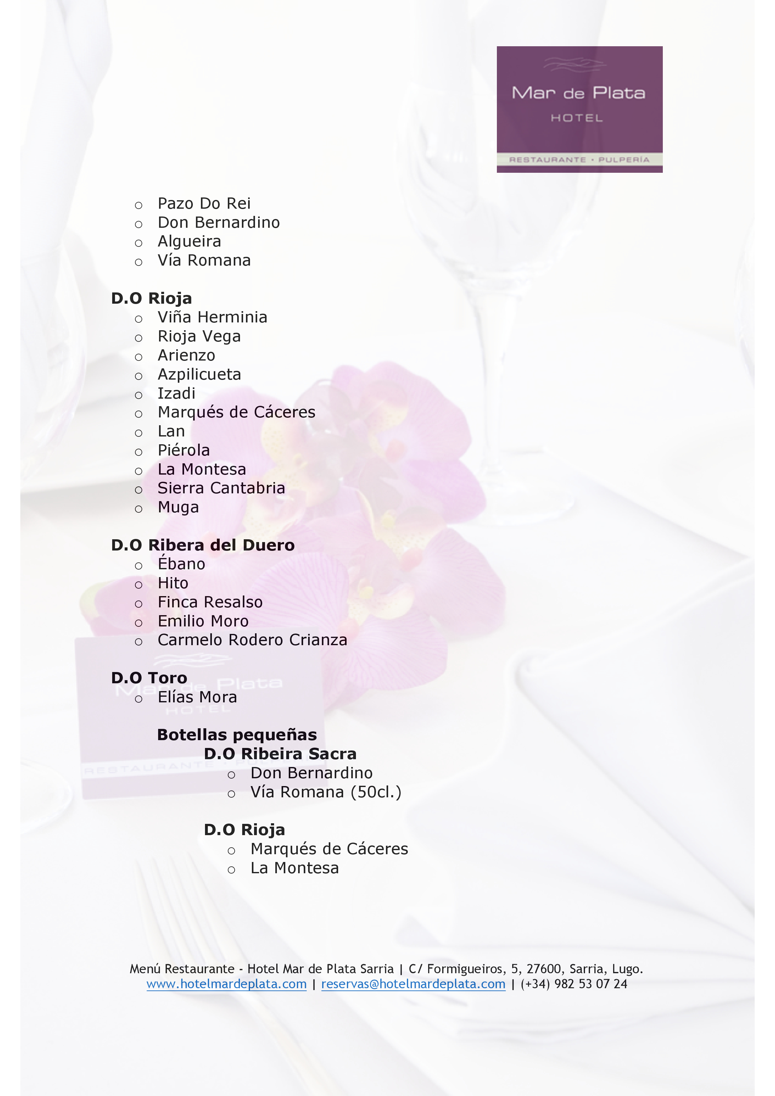  Menu Mar de Plata  