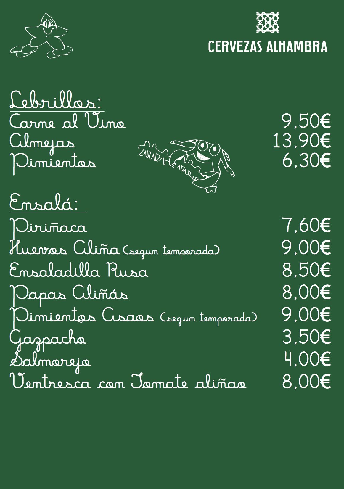  Menu La Caleta Taberna Gaditana  