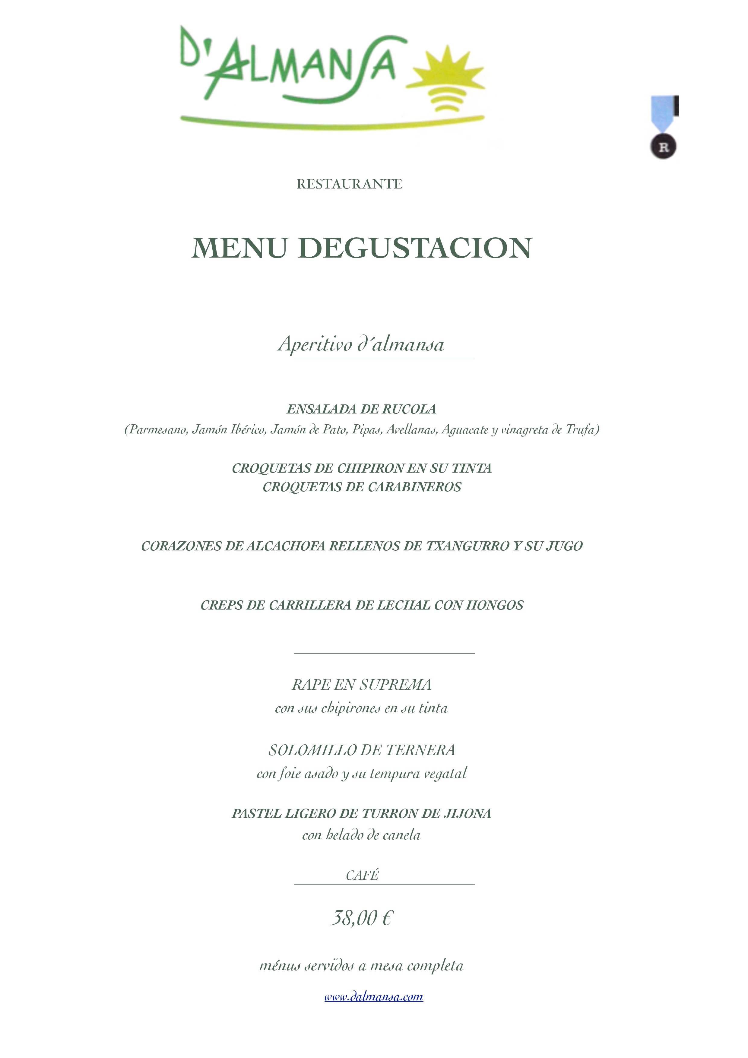  Menu d´almansa  