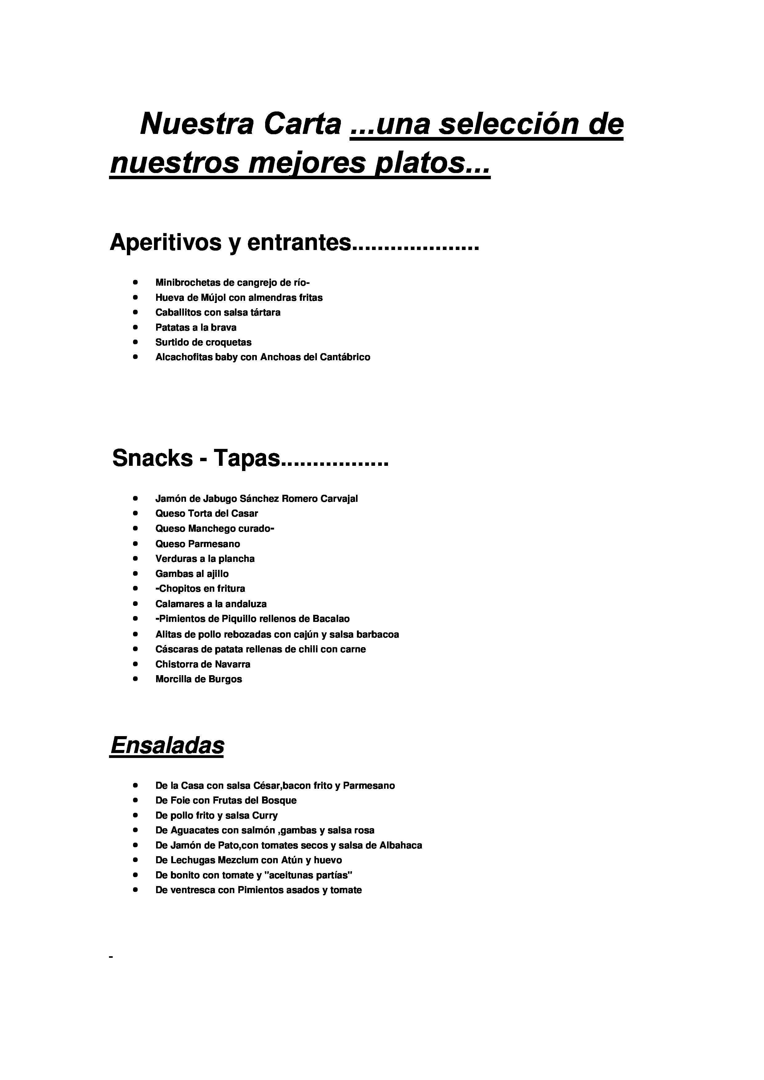  Menu El Chato Wine Bar  