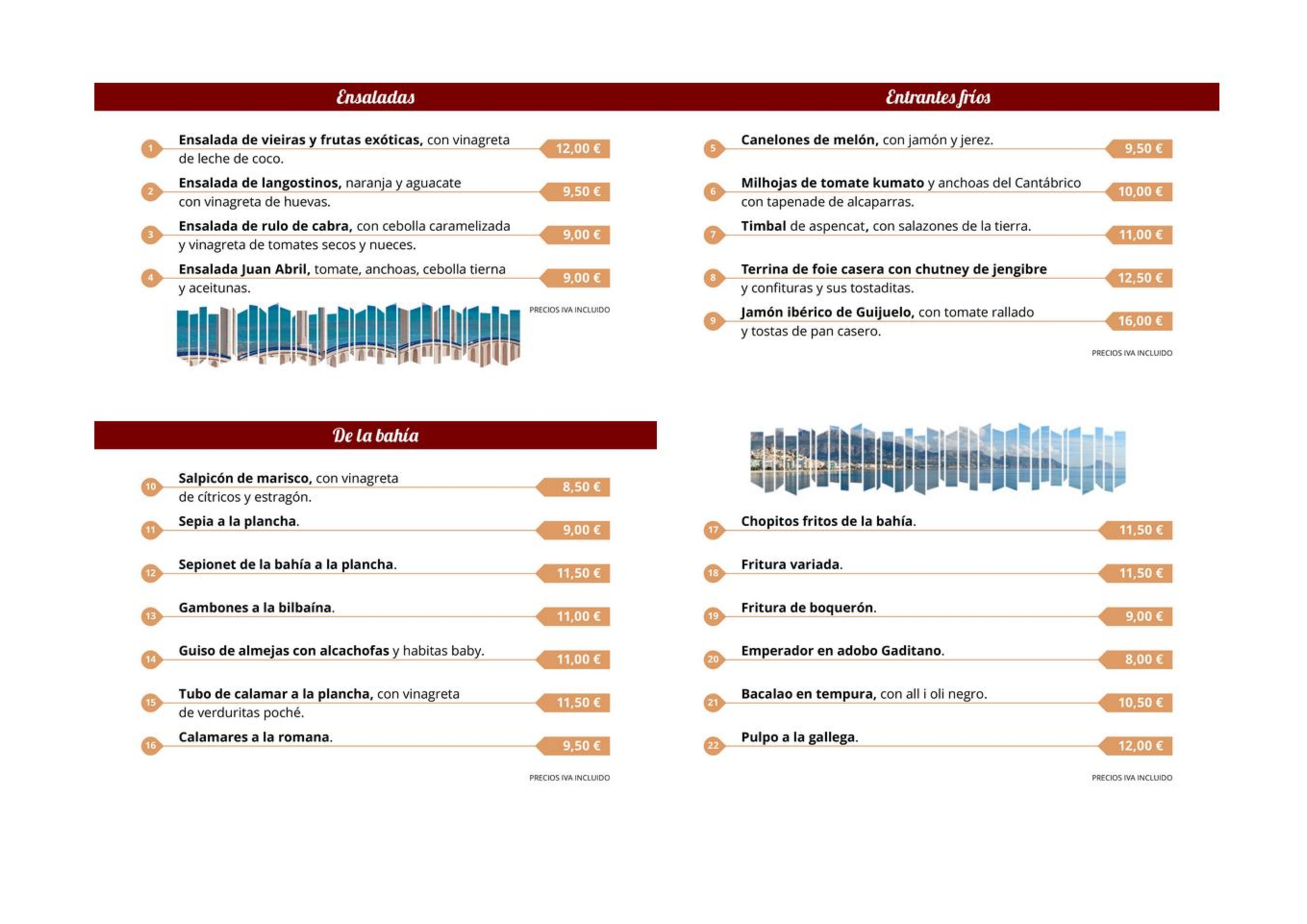  Menu Restaurante Juan Abril Cocina Española  
