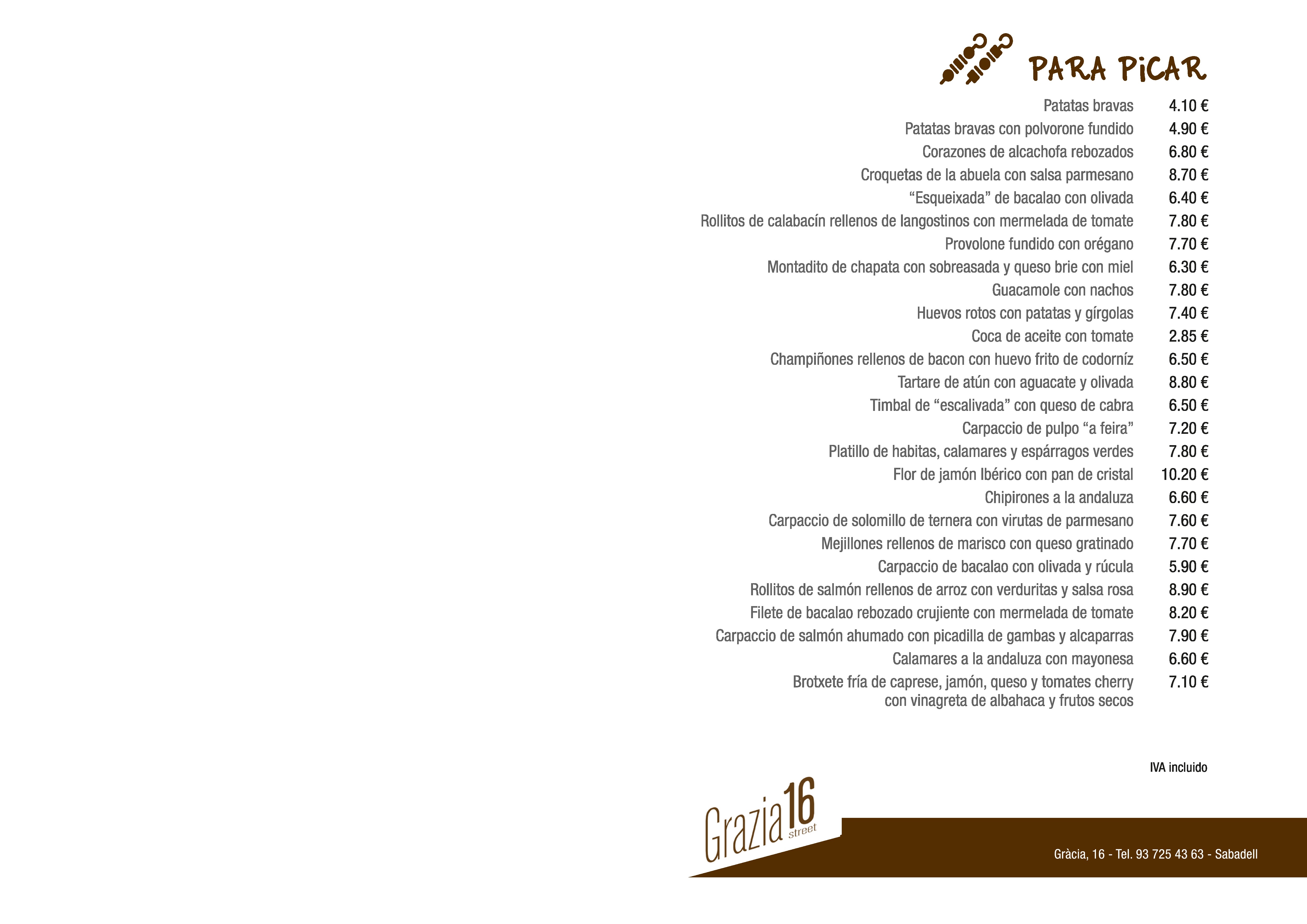 Menu Via Grazia  