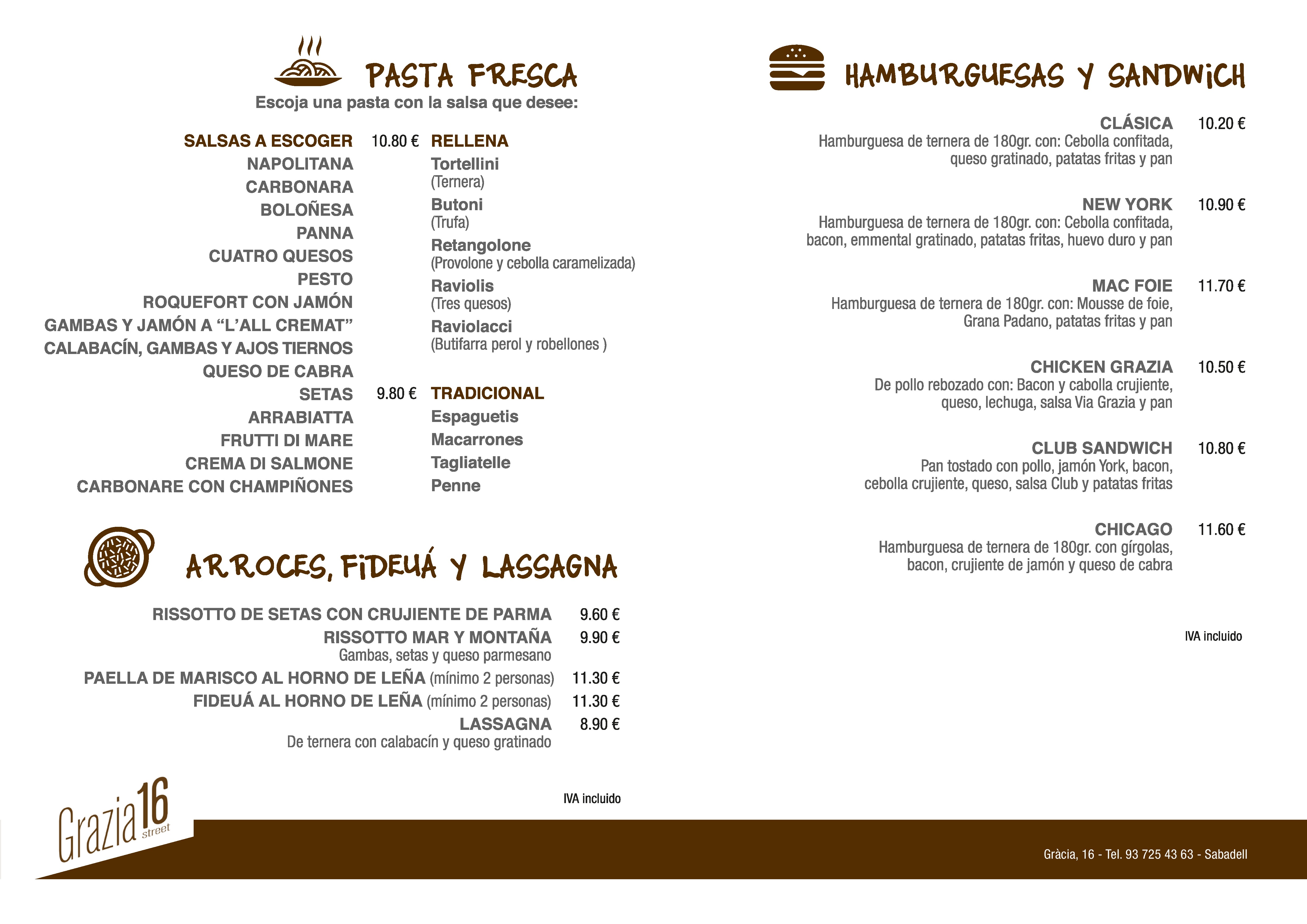  Menu Via Grazia  