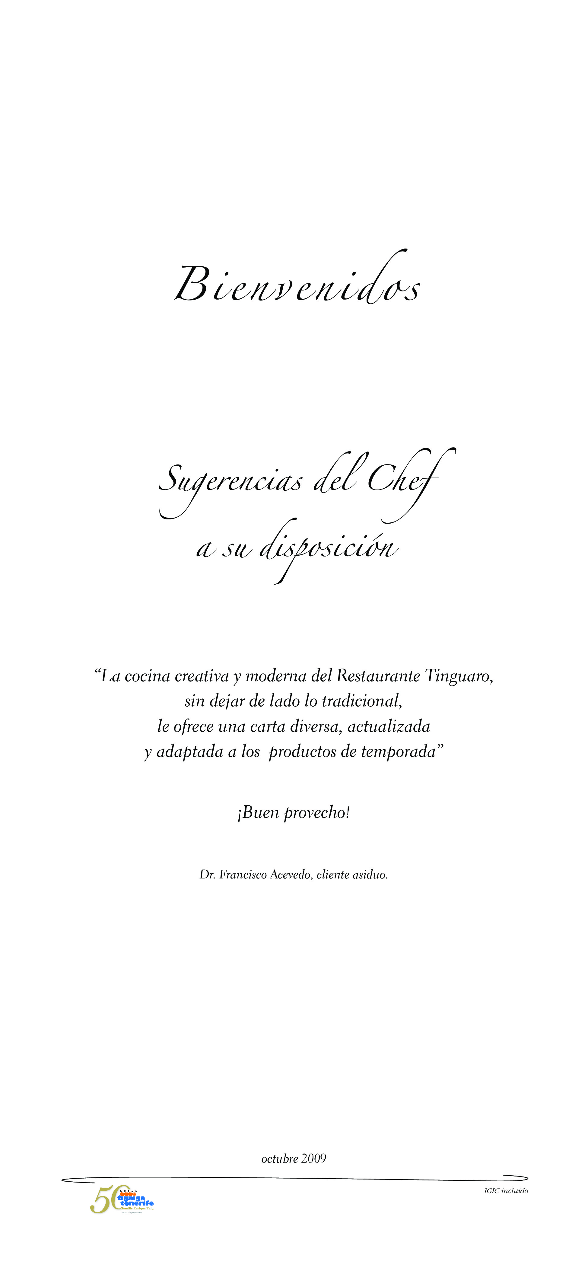  Menu Tinguaro  