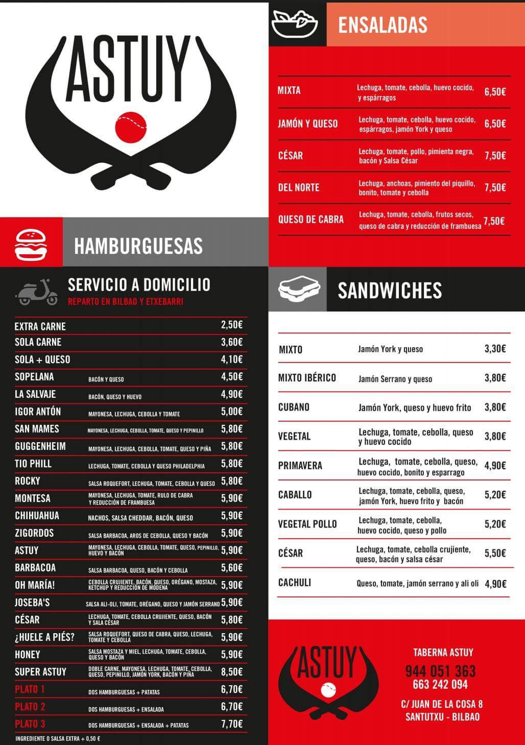  Menu Taberna Astuy  