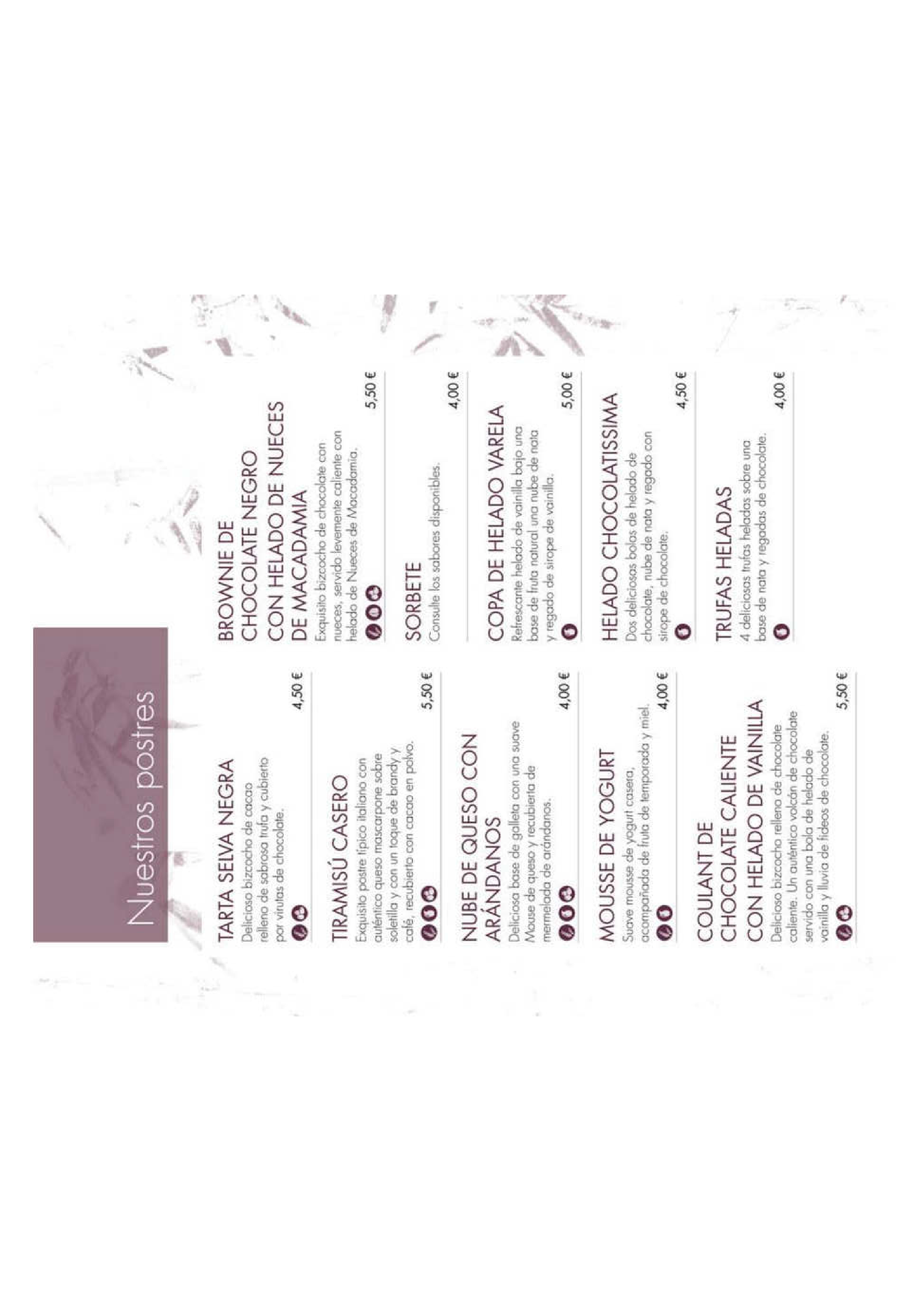  Menu Varela Vieja Restaurante  