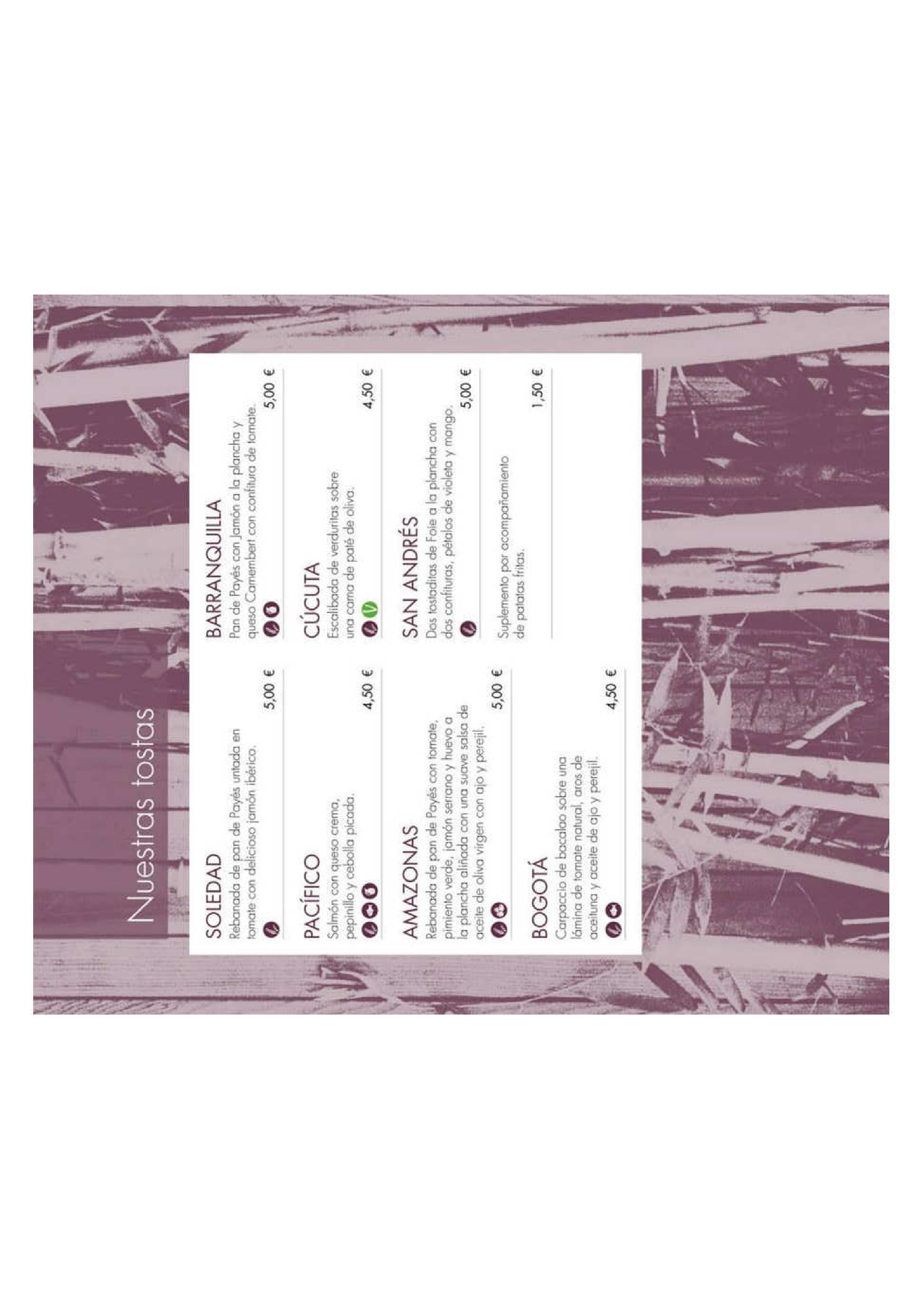  Menu Varela Vieja Restaurante  