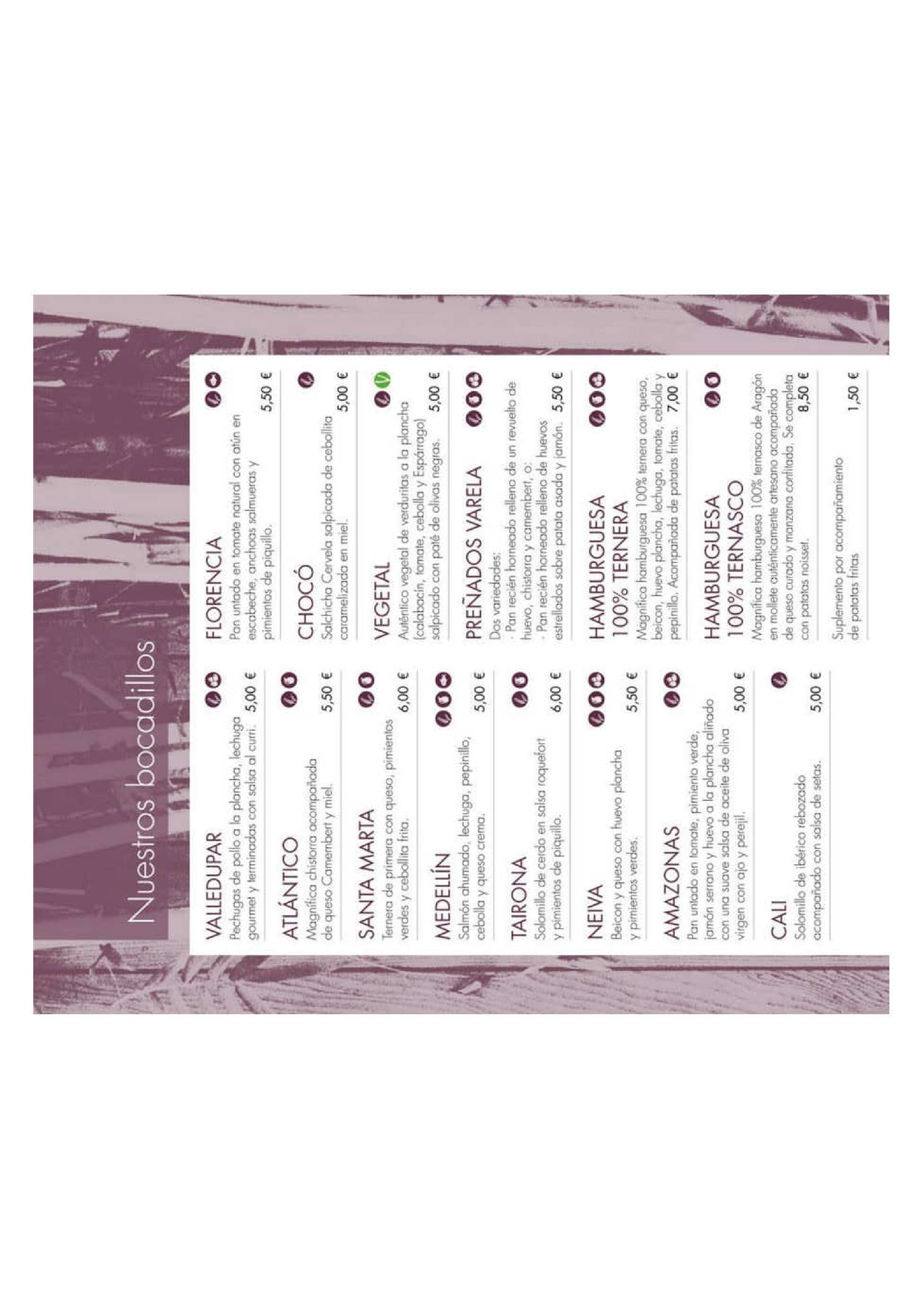  Menu Varela Vieja Restaurante  