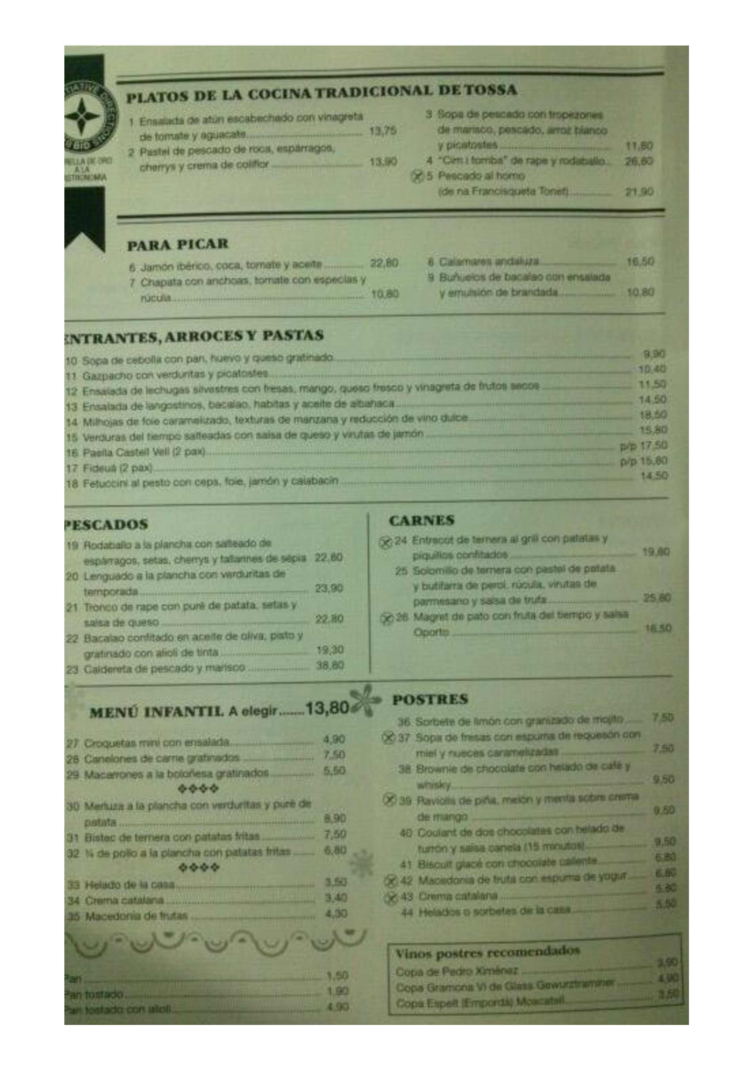  Menu Castell Vell  