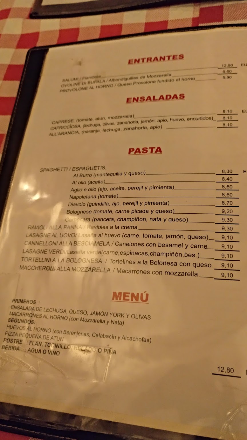  Menu Ragazzi  