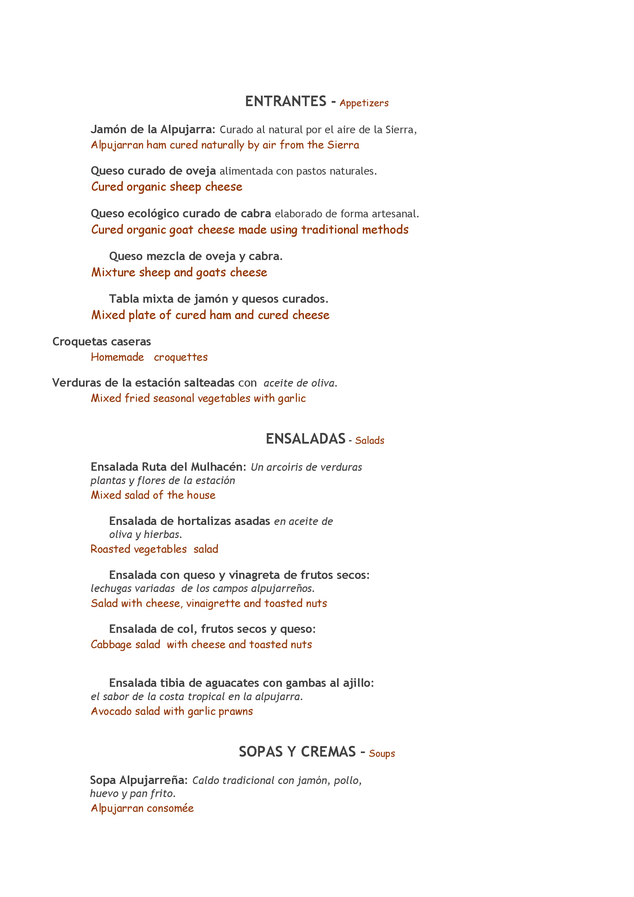  Menu Ruta del Mulhacen  