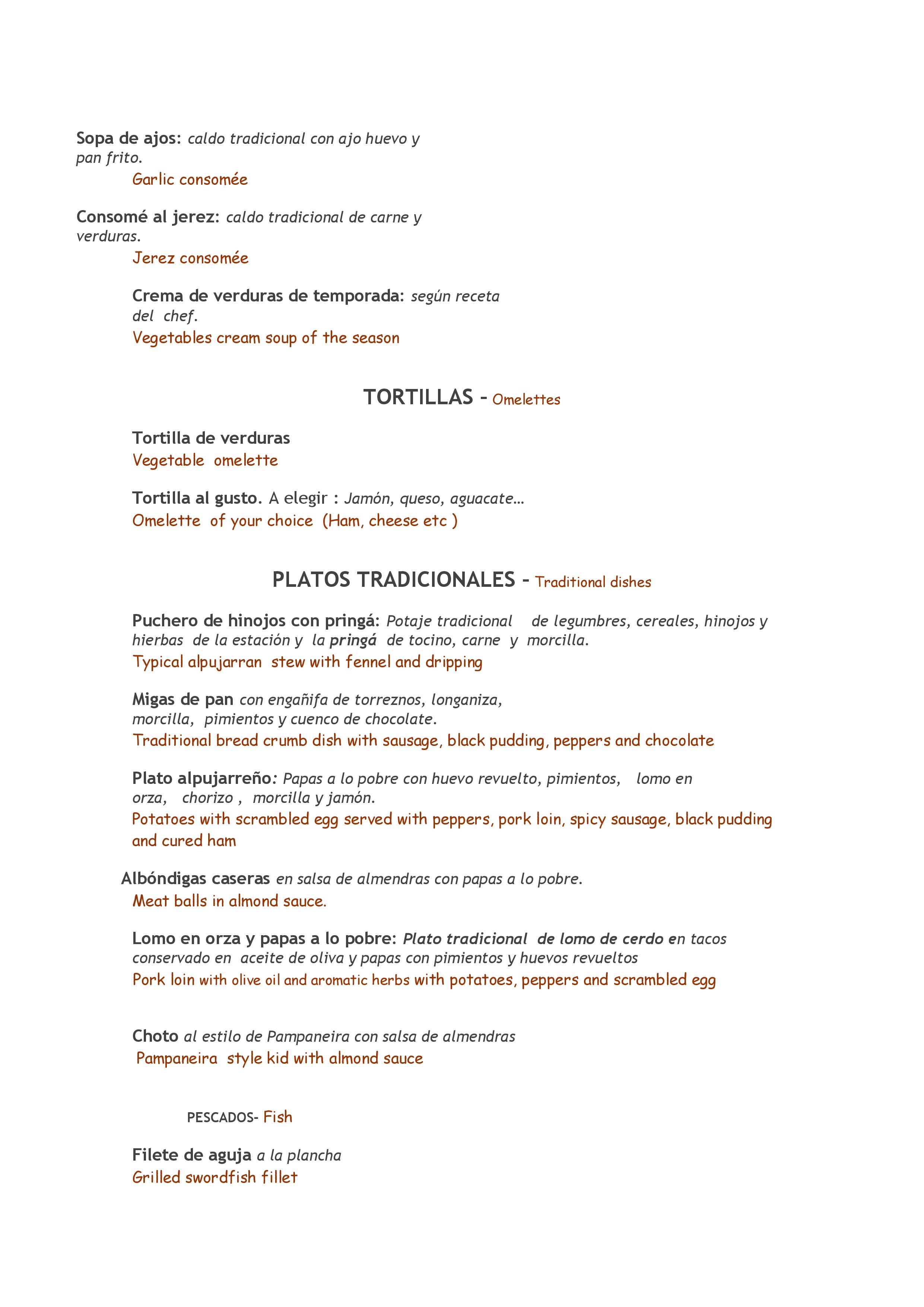  Menu Ruta del Mulhacen  