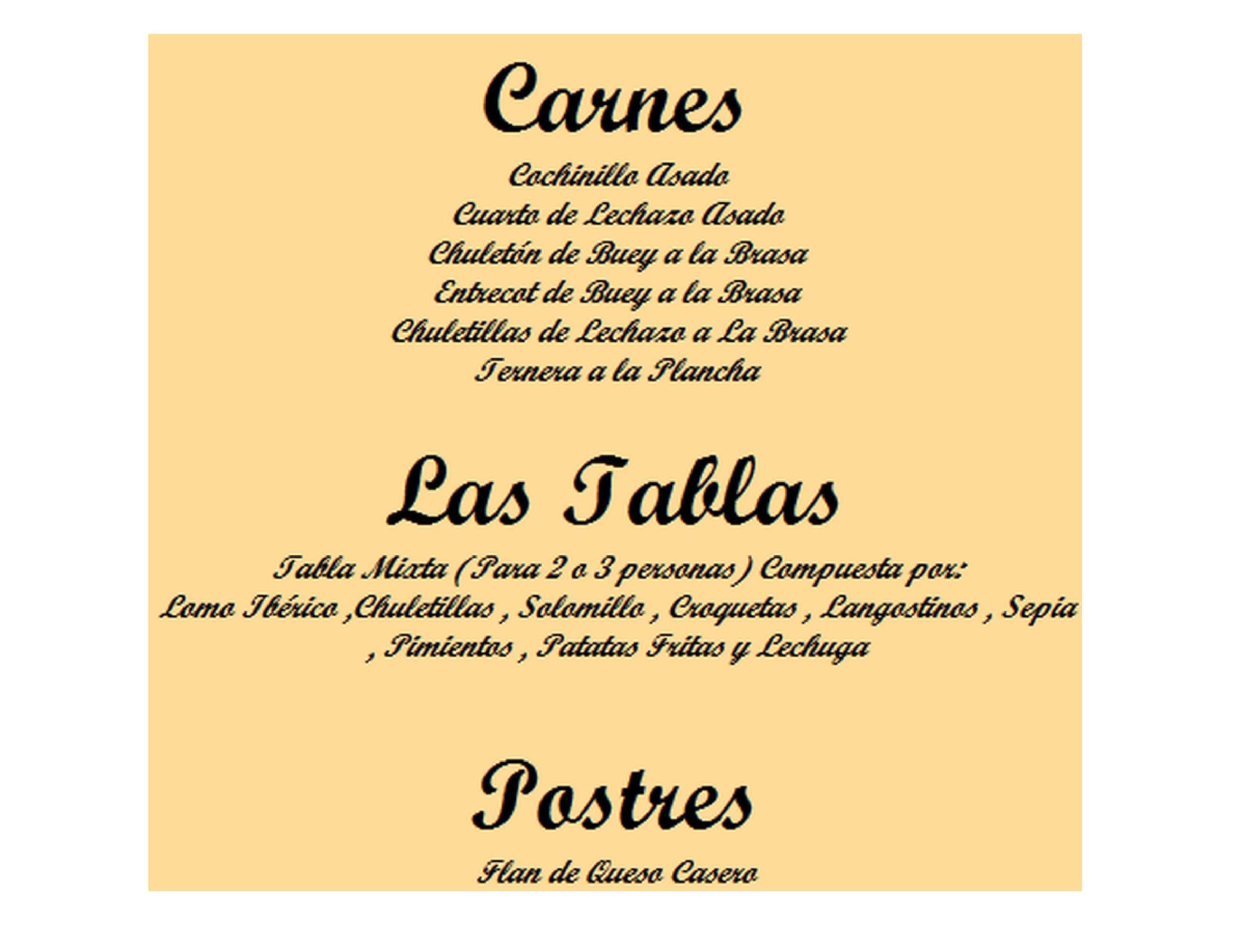  Menu El Figón de Arevalo  