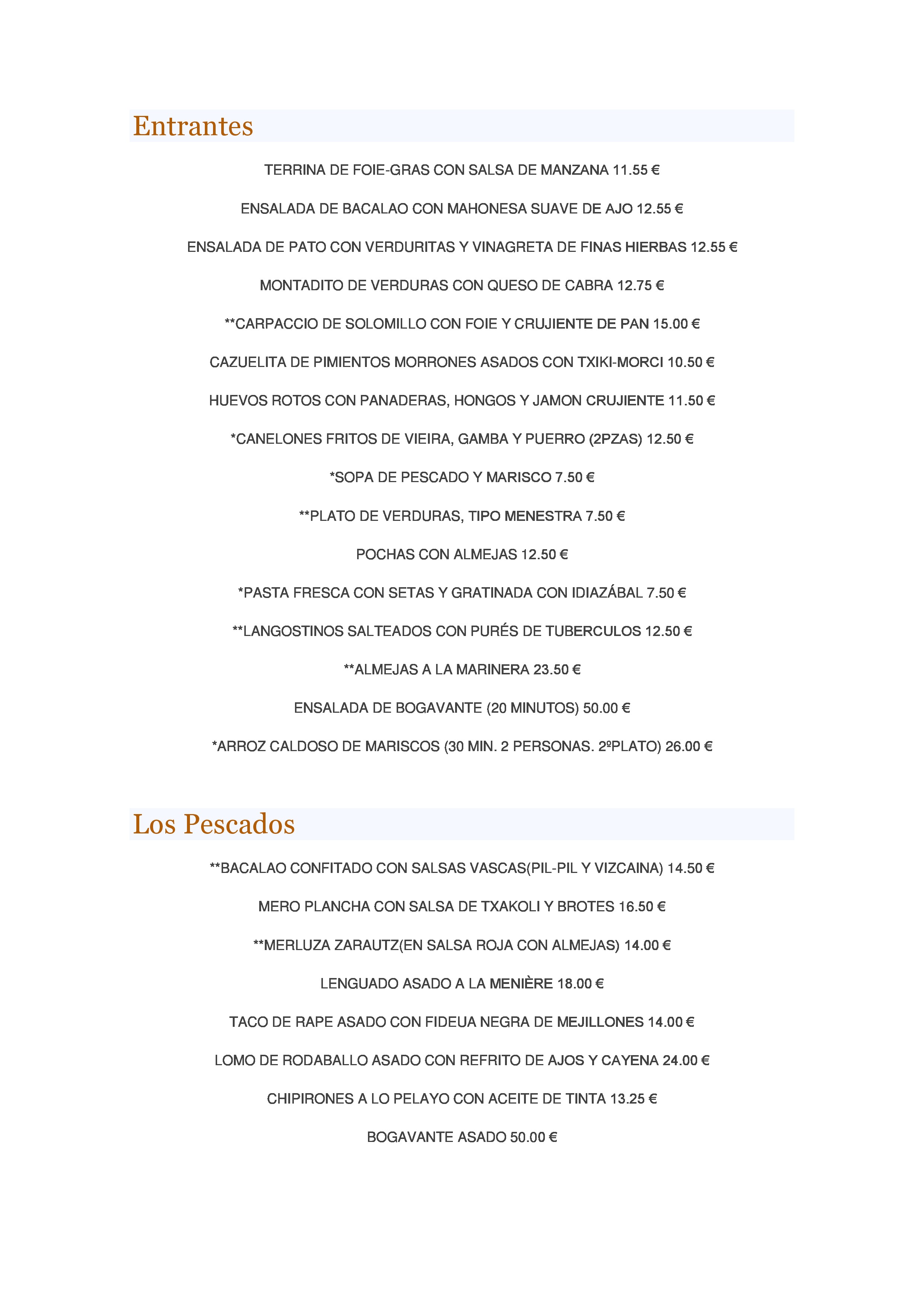  Menu Karlos Arguinano (H. Karlos Arguinano)  