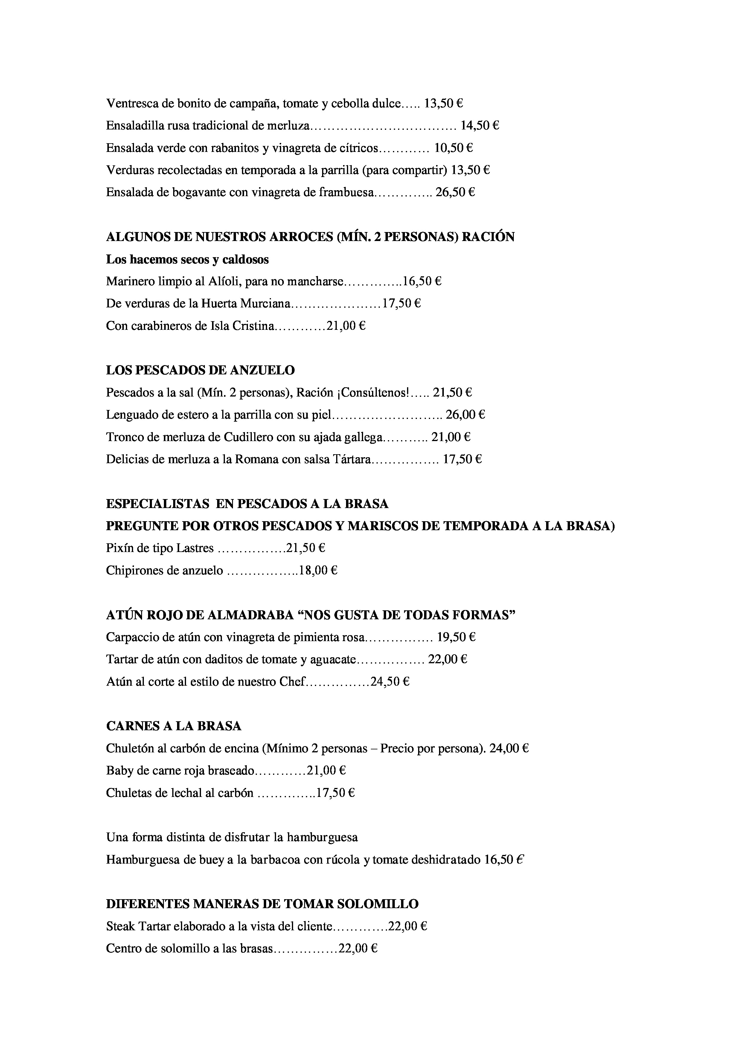  Menu El Barril de Recoletos  