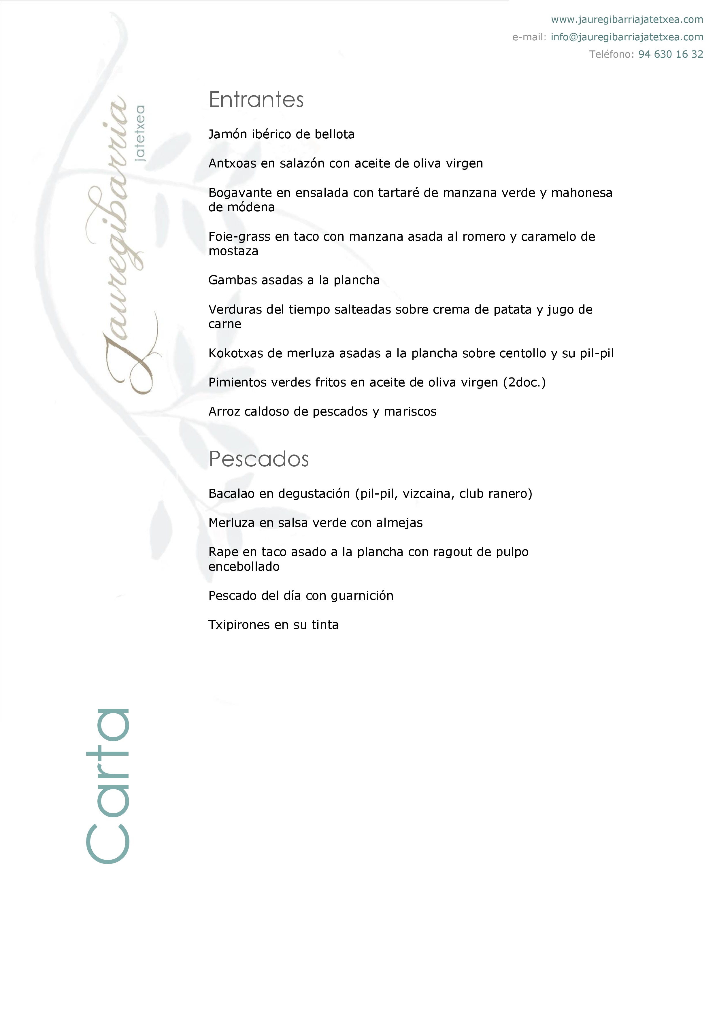  Menu Jauregibarria Jatetxea  