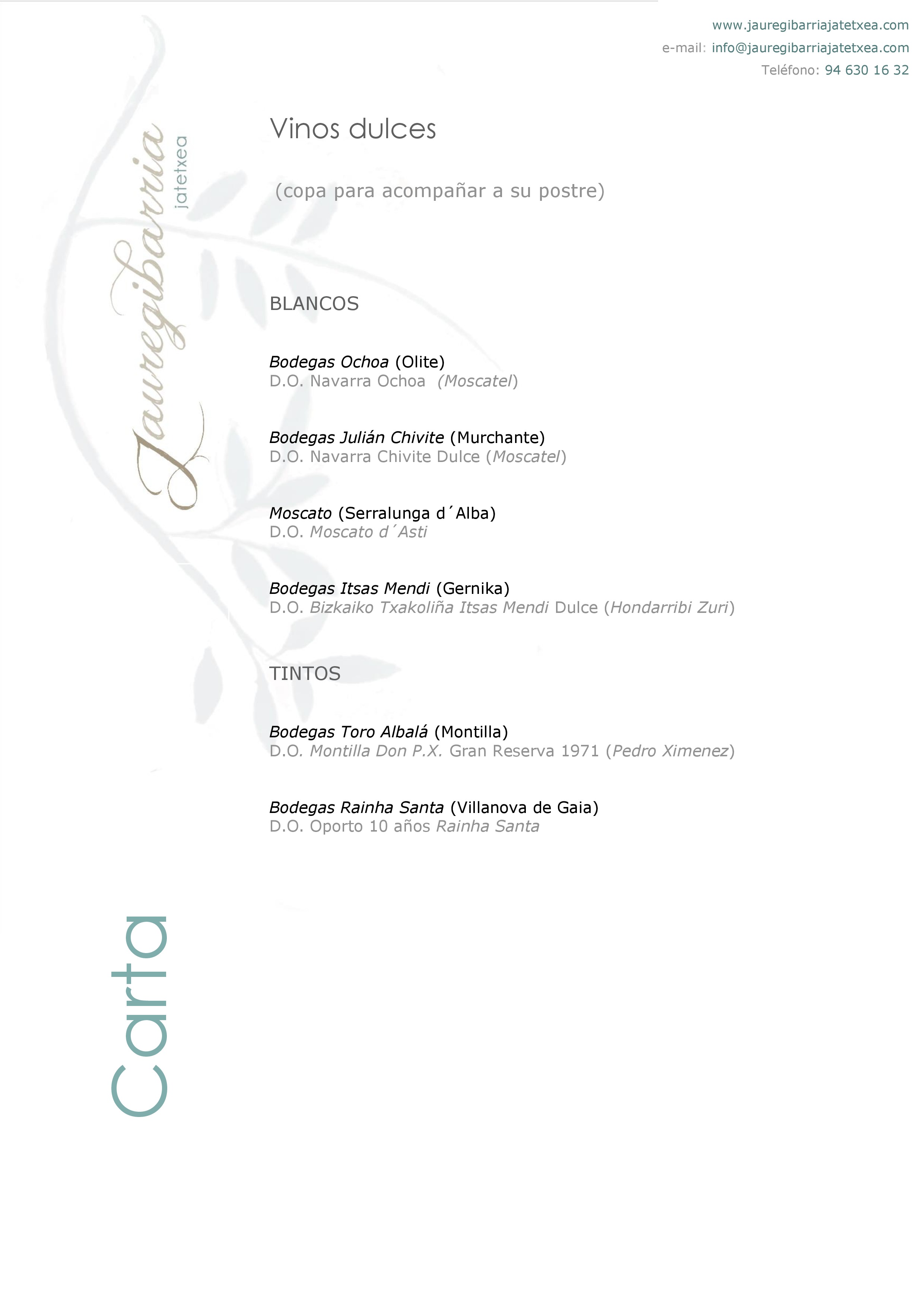  Menu Jauregibarria Jatetxea  