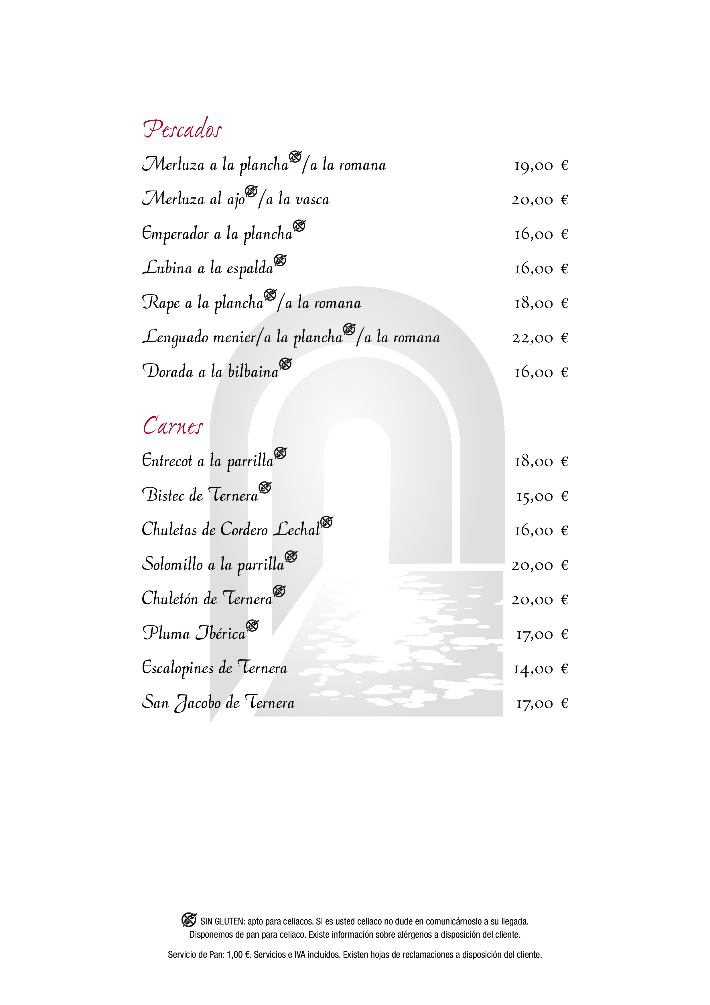  Menu La Casa del Convento  