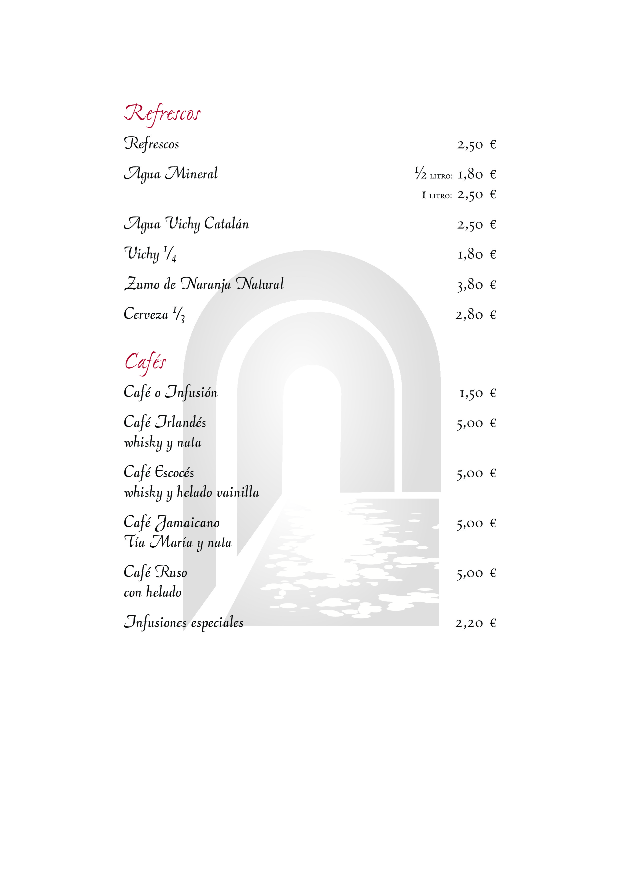  Menu La Casa del Convento  