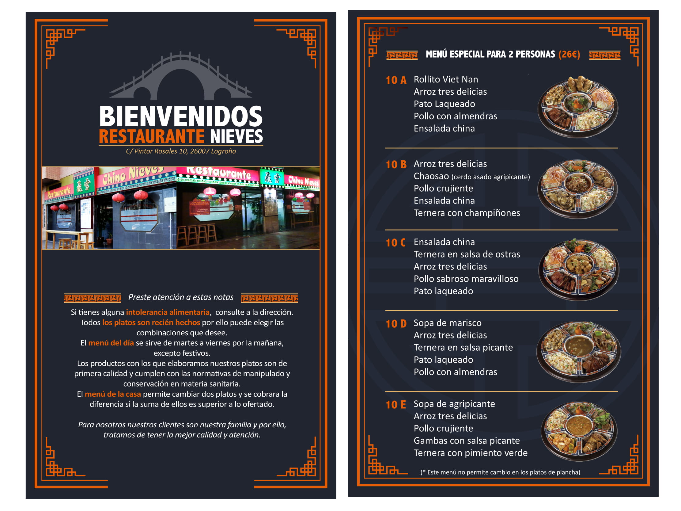  Menu Restaurante Chino Nieves  