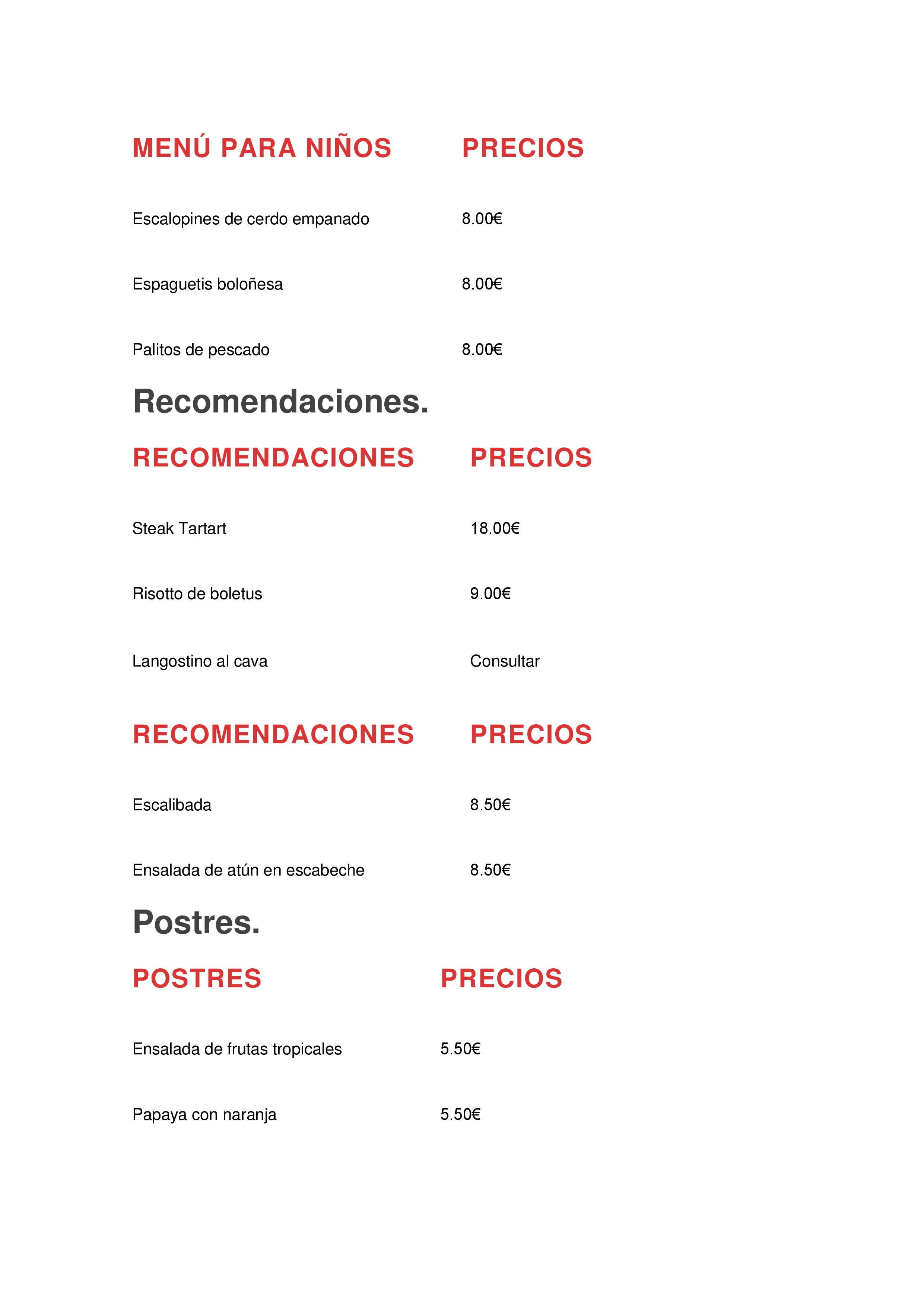  Menu Restaurante Santiago el Grande  