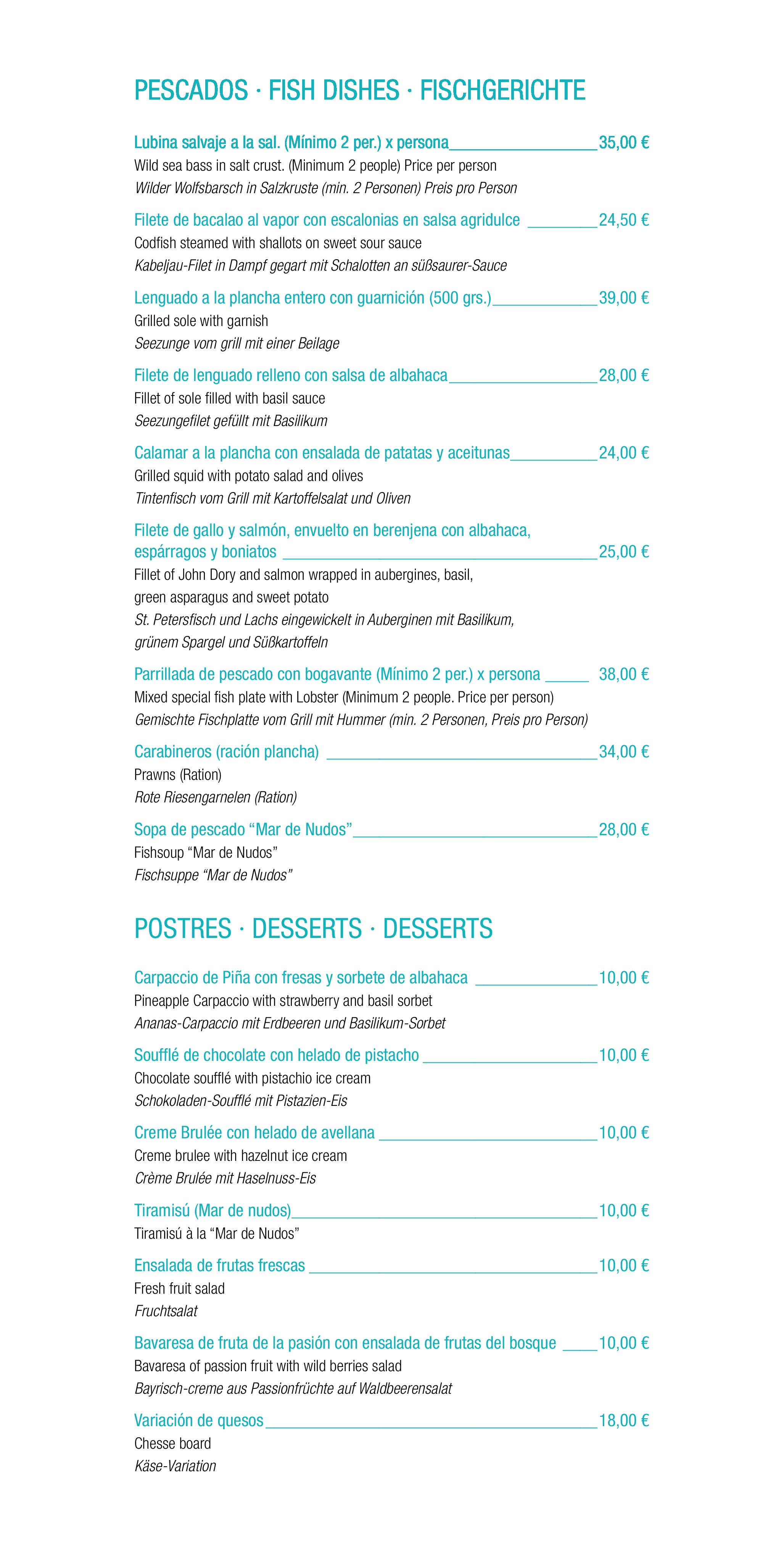  Menu Mar de Nudos  