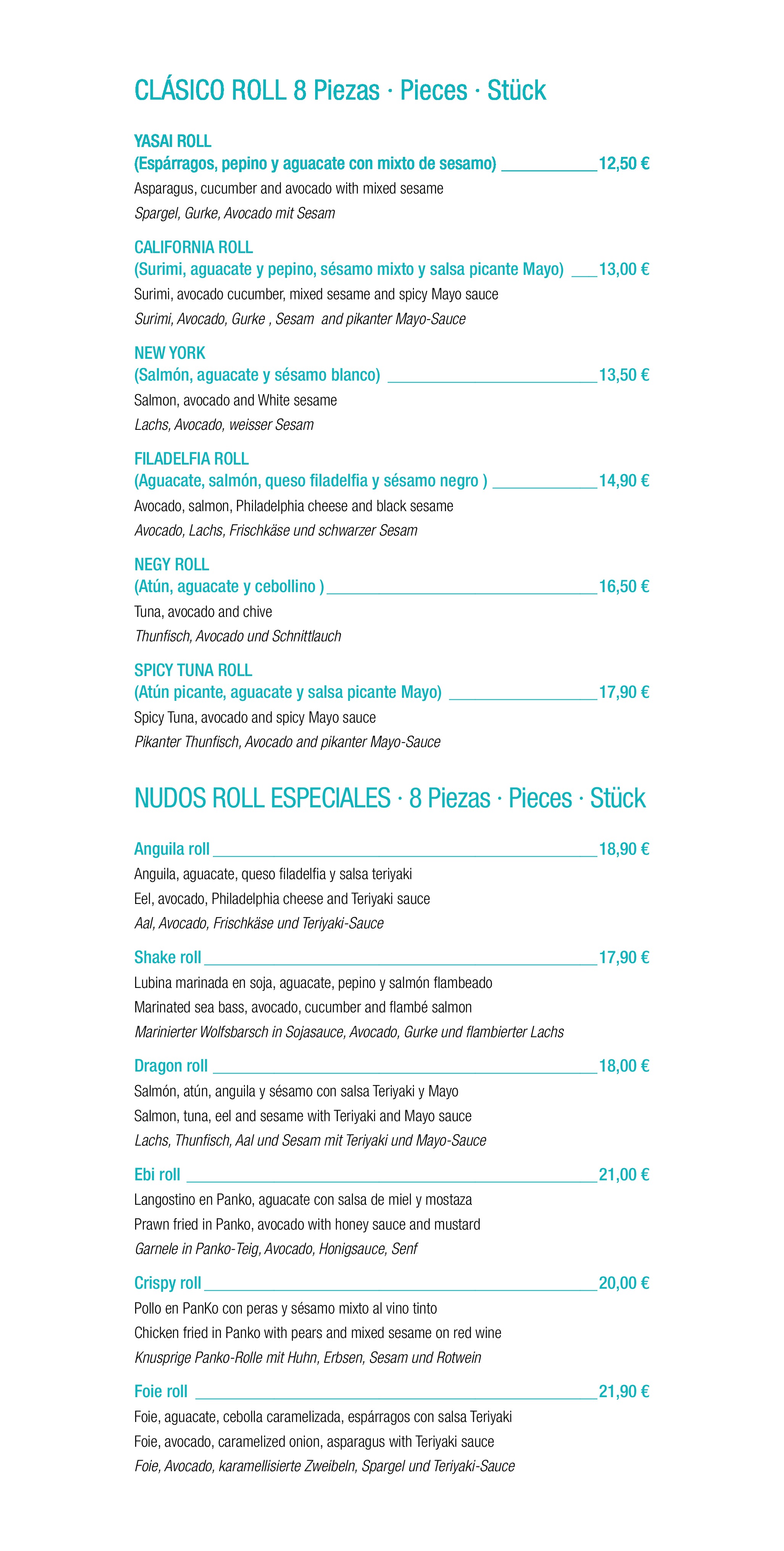  Menu Mar de Nudos  