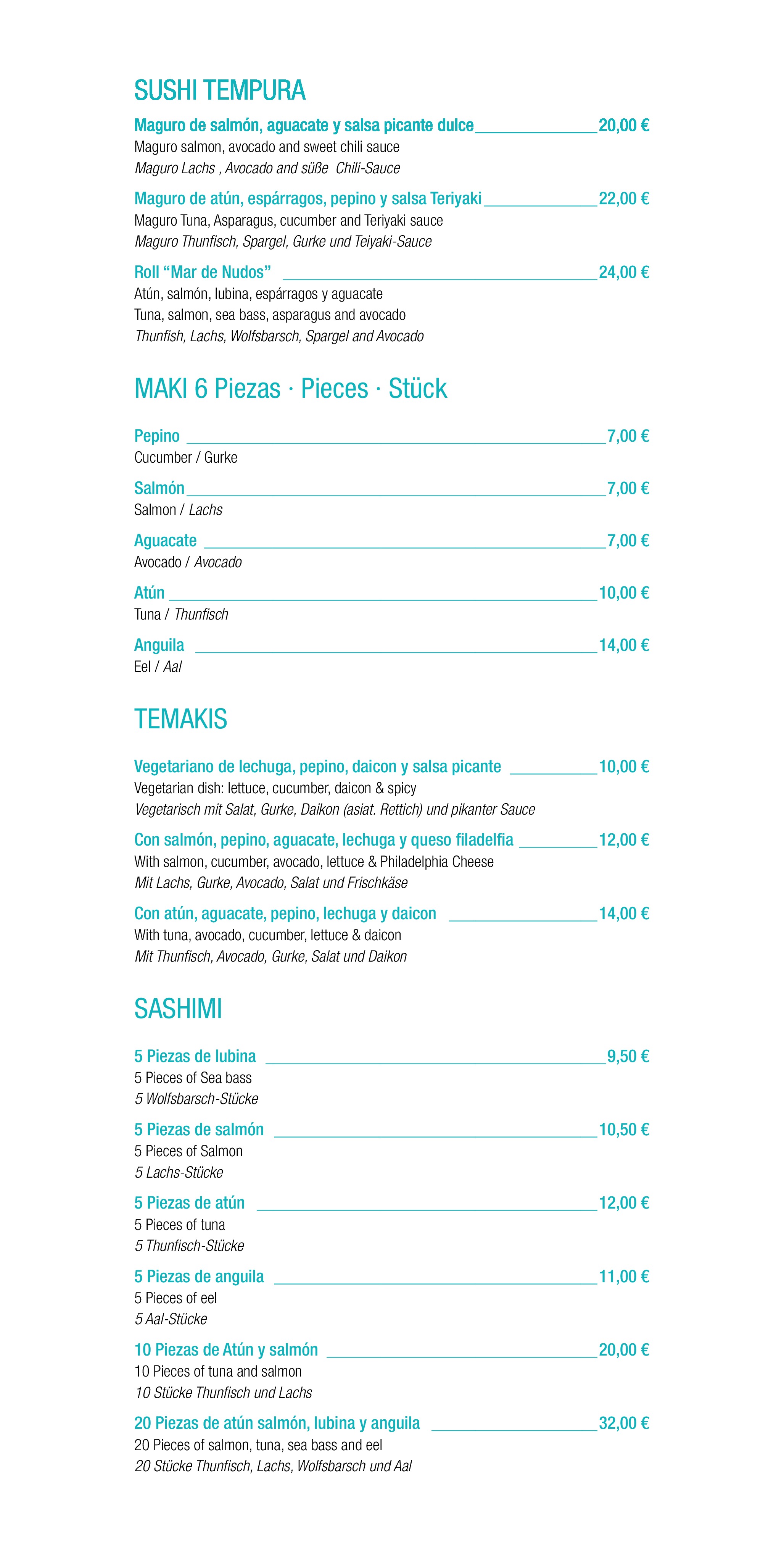  Menu Mar de Nudos  