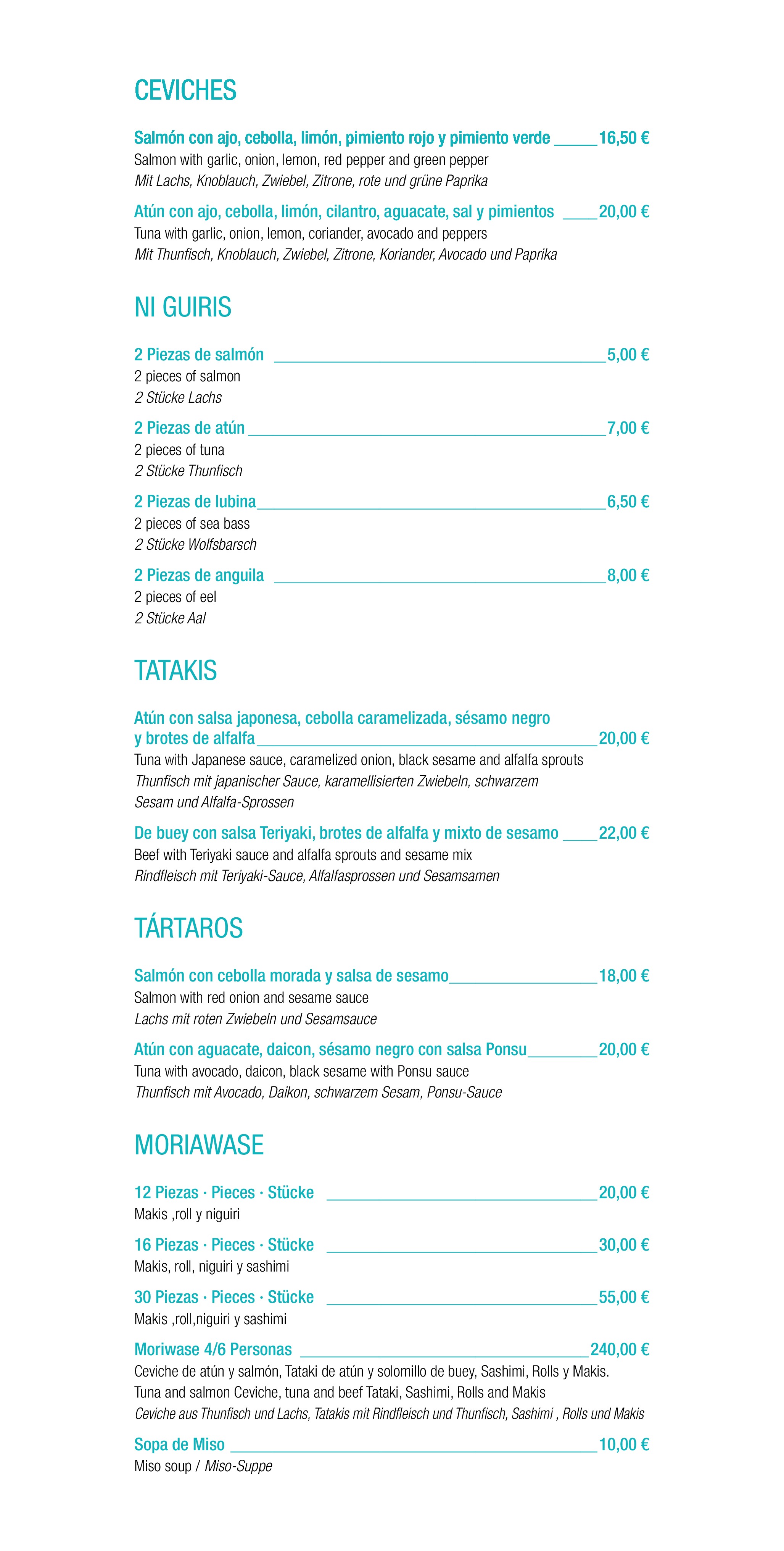  Menu Mar de Nudos  