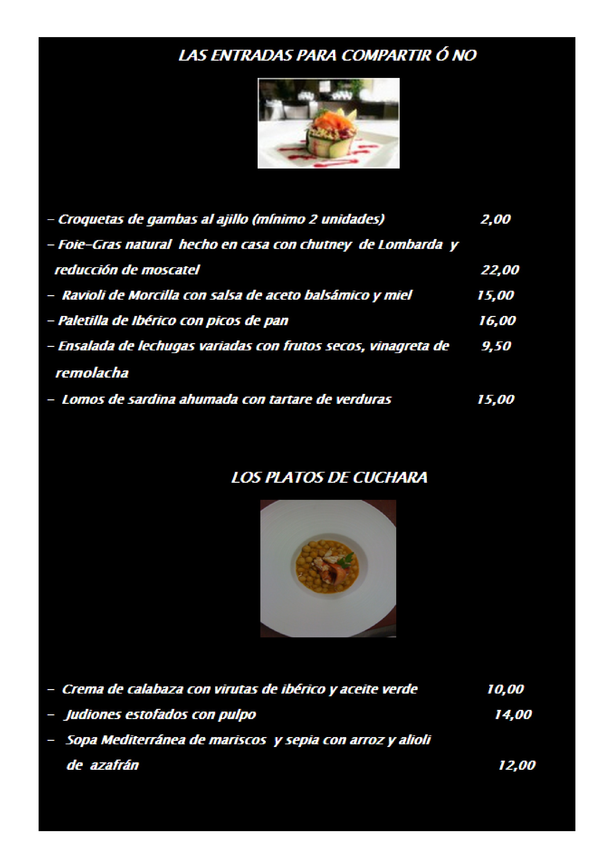  Menu La Taberna de Antioquia  