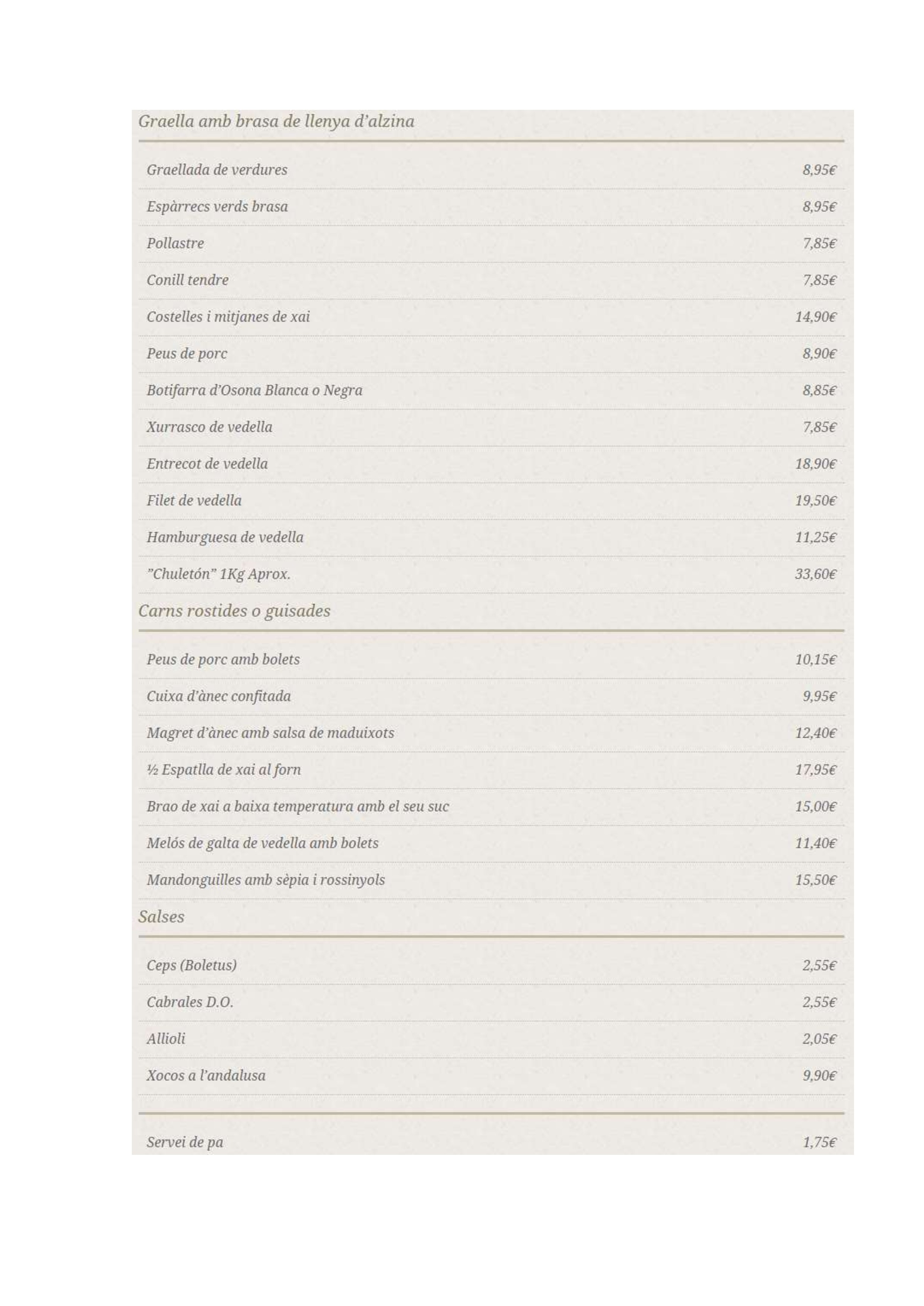 Menu Restaurant Sant Antoni  