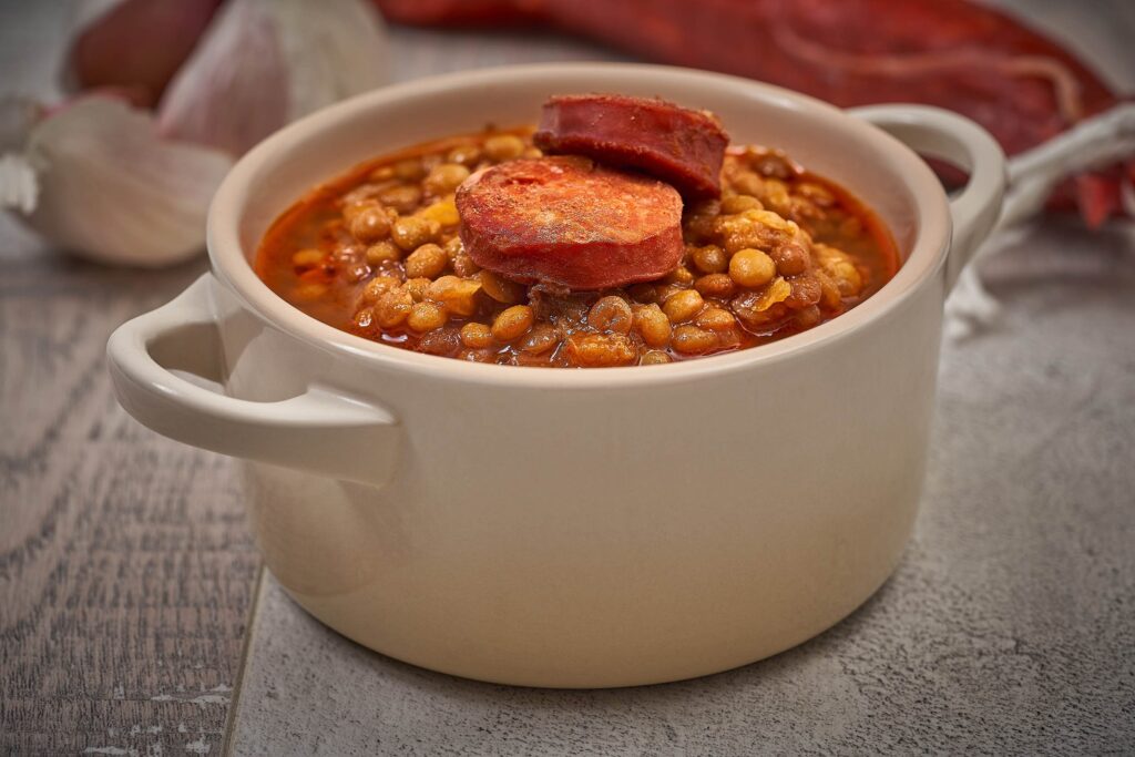 Cómo preparar lentejas con chorizo
