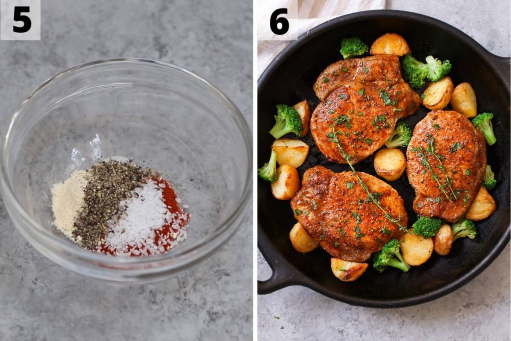 Receta de chuletas de cerdo deshuesadas al vacío: fotos del paso 5 y 6.