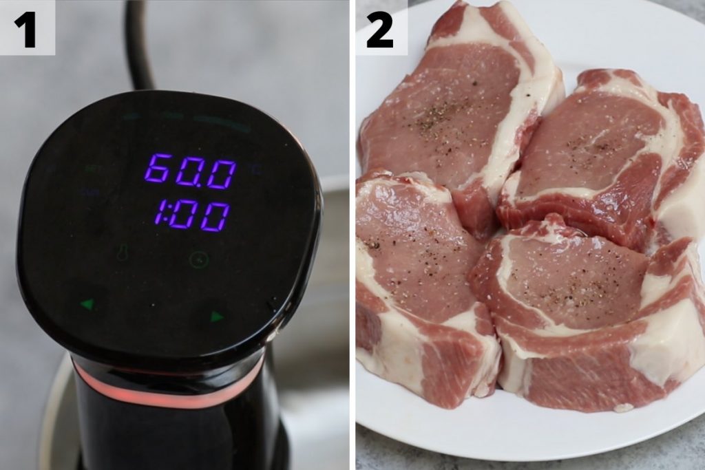 Receta de chuletas de cerdo deshuesadas al vacío: 1 y 2 fotos.
