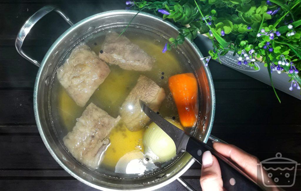 carne fresca Dentro de la solución