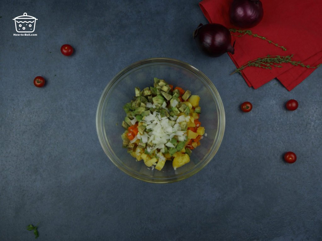 rodajas zanahorias papas aguacate