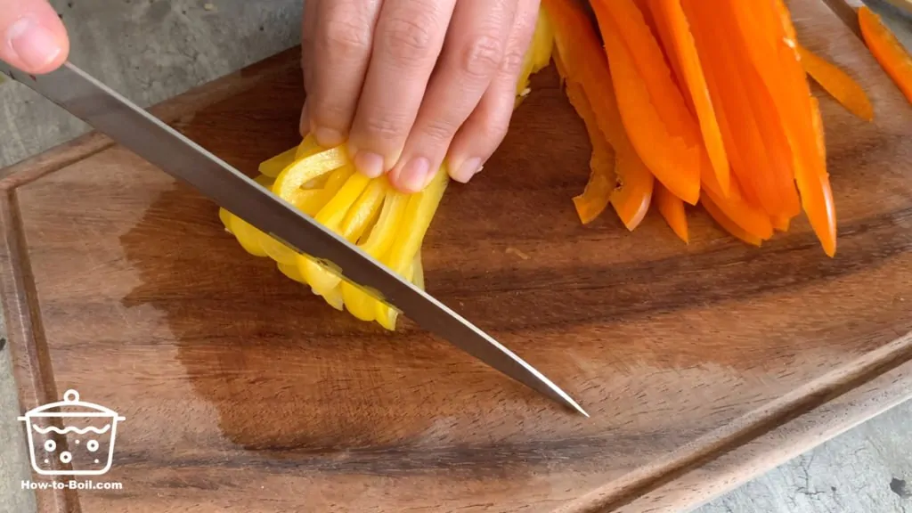 pimientos cortados