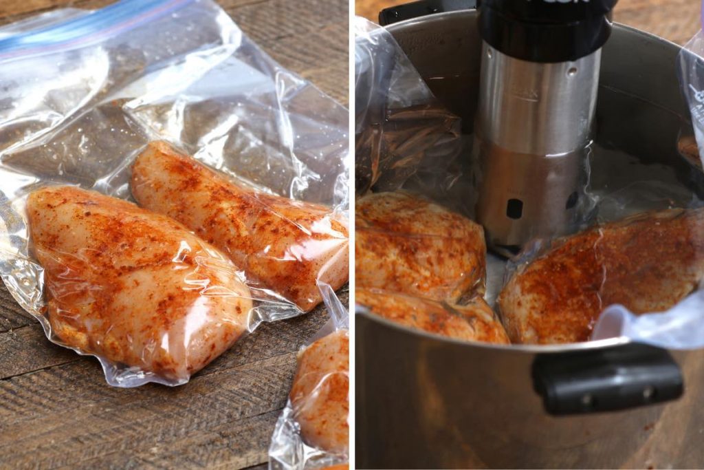 ¡Esta receta de pechugas de pollo deshuesadas al vacío hace un pollo súper jugoso y tierno que es imposible de lograr con el método tradicional!  ¡Olvídate de las pechugas de pollo secas con la técnica  al vacío, que te permite controlar la temperatura con precisión y produce el pollo perfecto y lleno de sabor!  #Pechuga de pollo sin hueso al vacío #Pollo al vacío #Pechuga de pollo al vacío