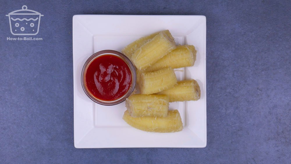 plátanos con salsa